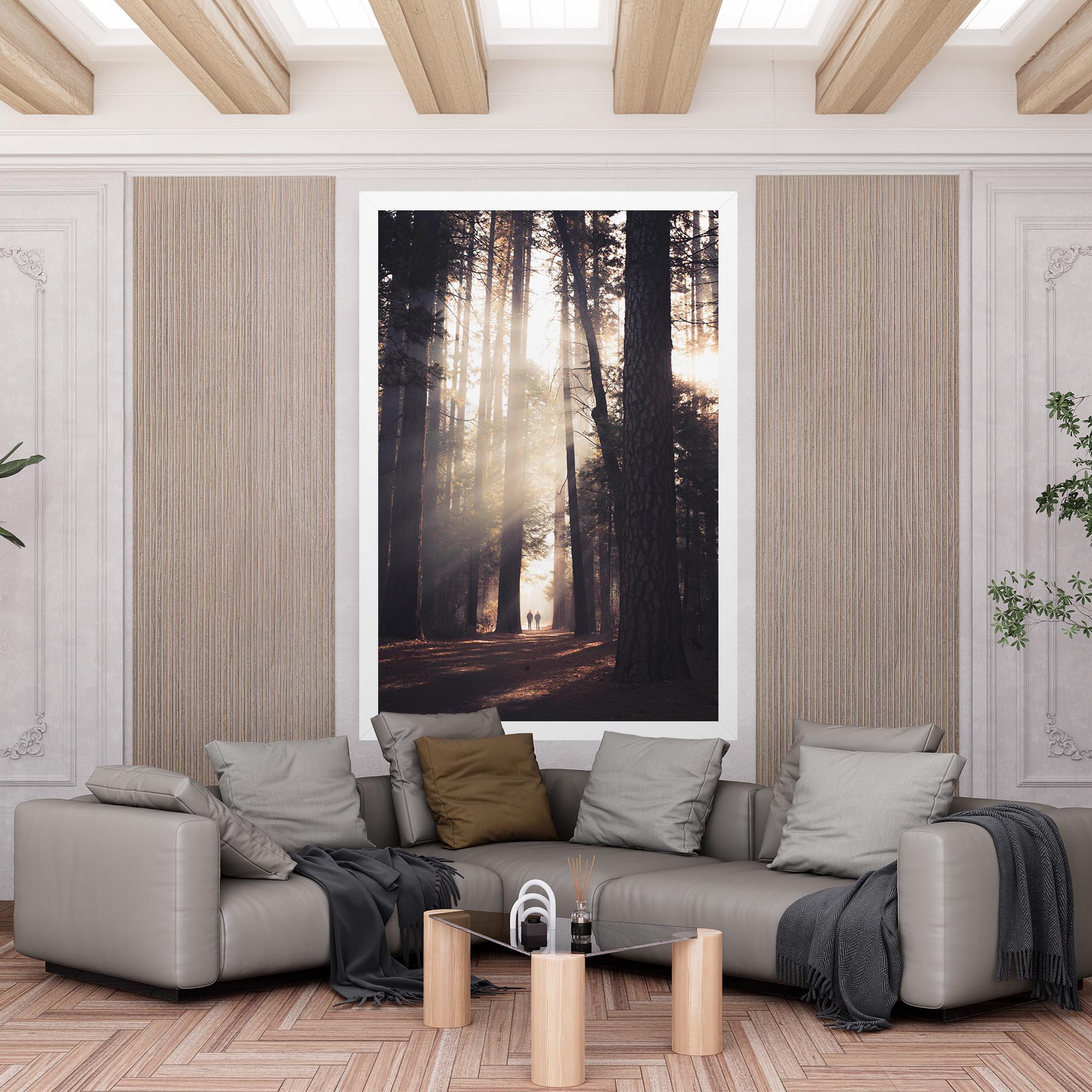 Tablou Canvas Foggy Couple Forest mockup 6