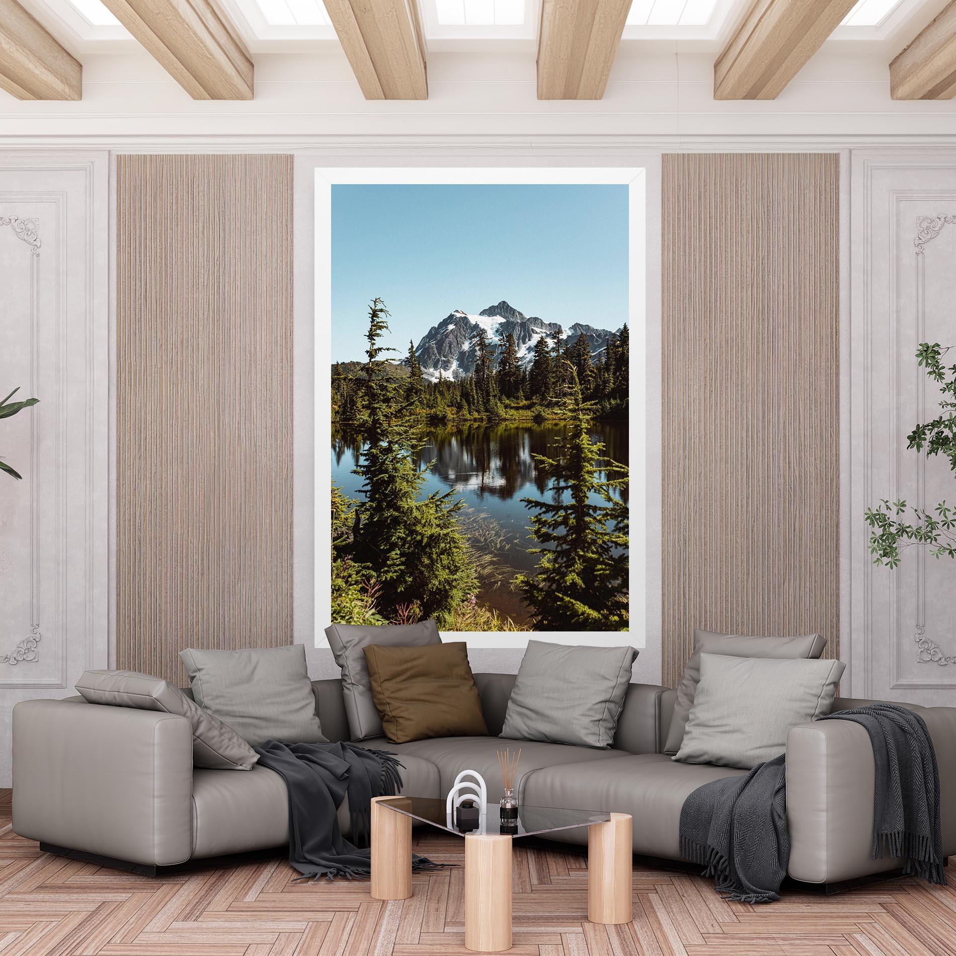 Tablou Canvas Forest Snow Mountain mockup 6