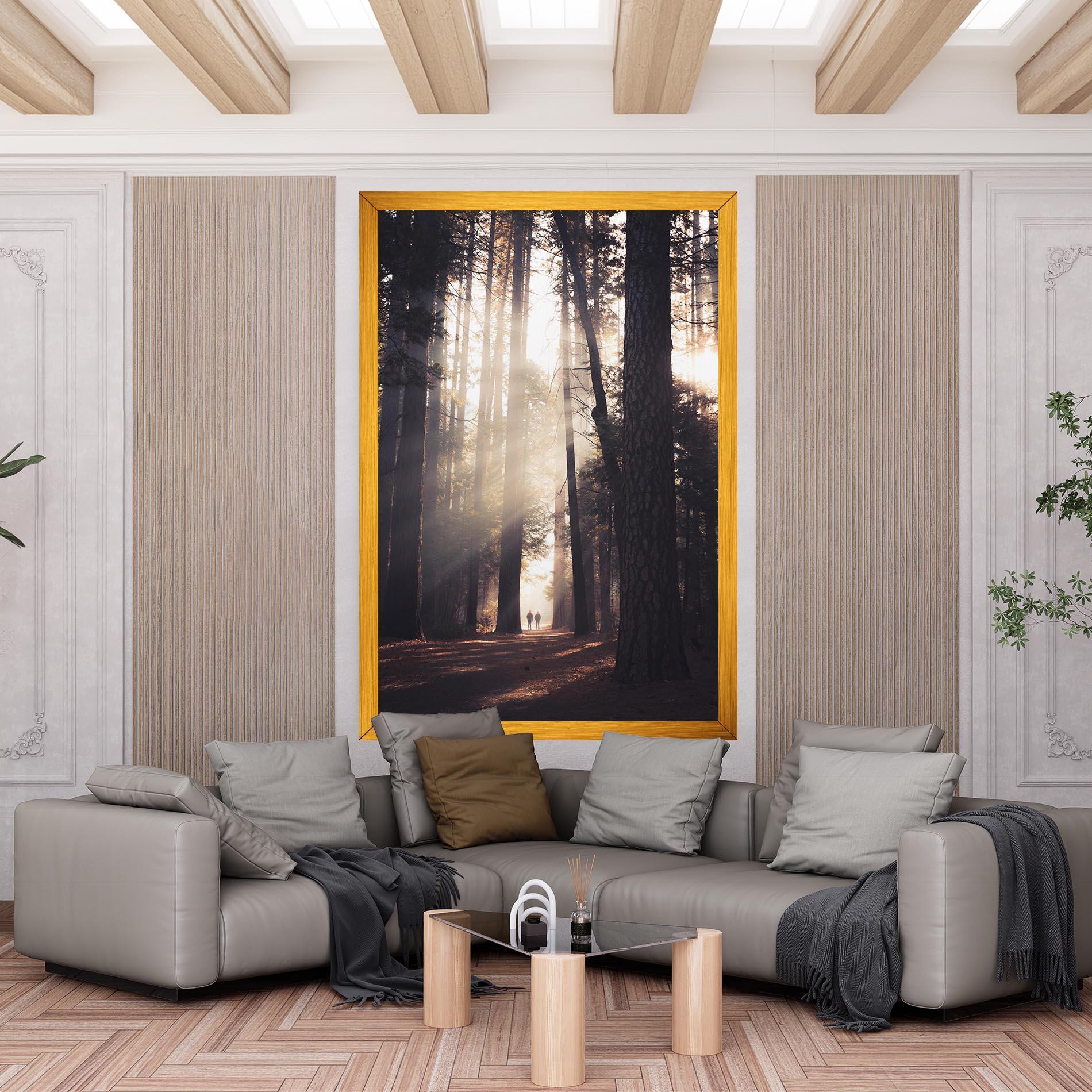Tablou Canvas Foggy Couple Forest mockup 6