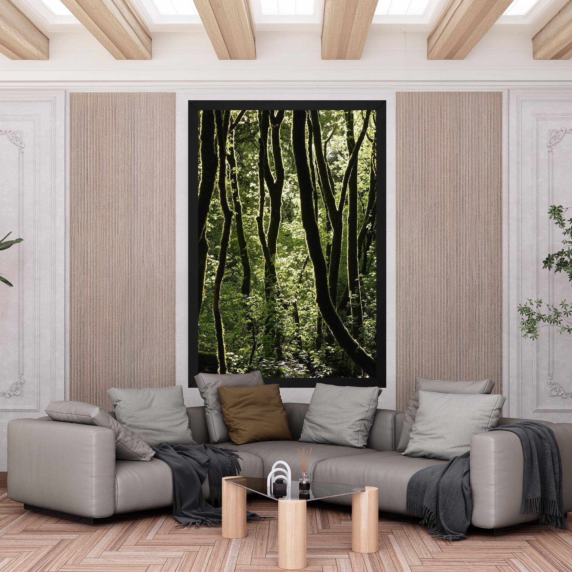 Tablou Canvas Forest Black Trees mockup 6