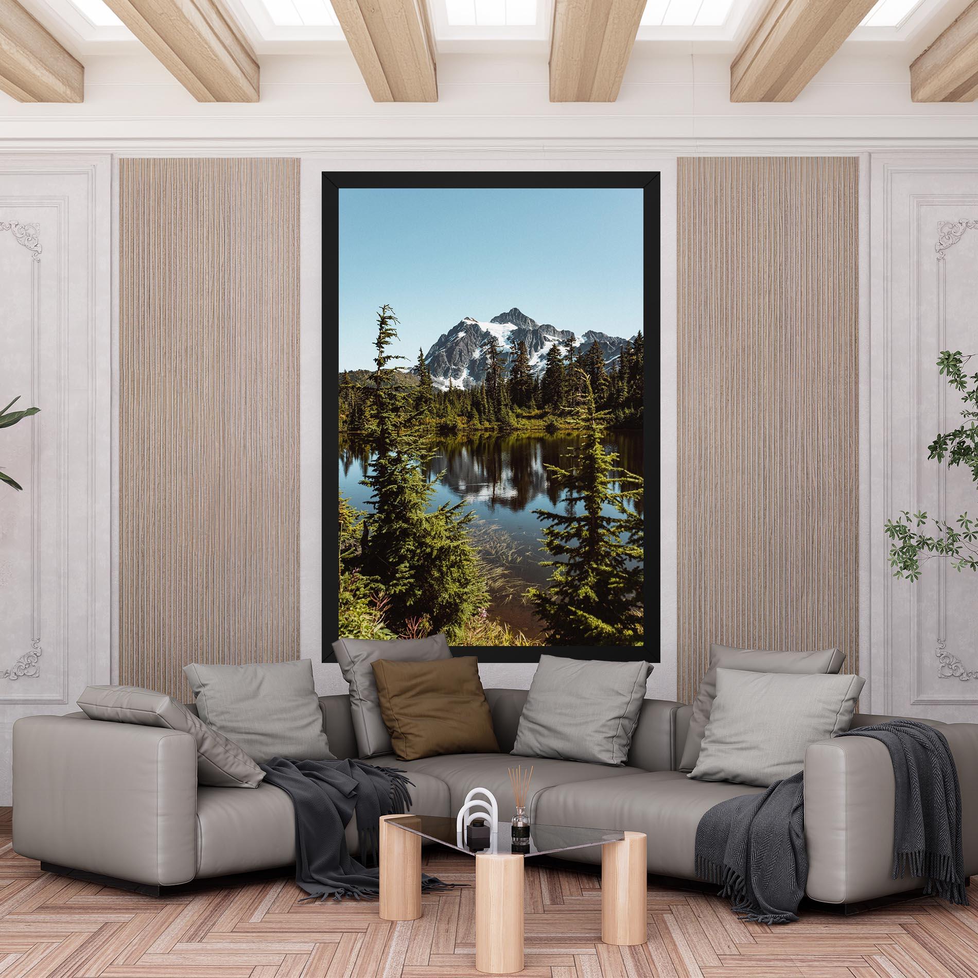 Tablou Canvas Forest Snow Mountain mockup 6