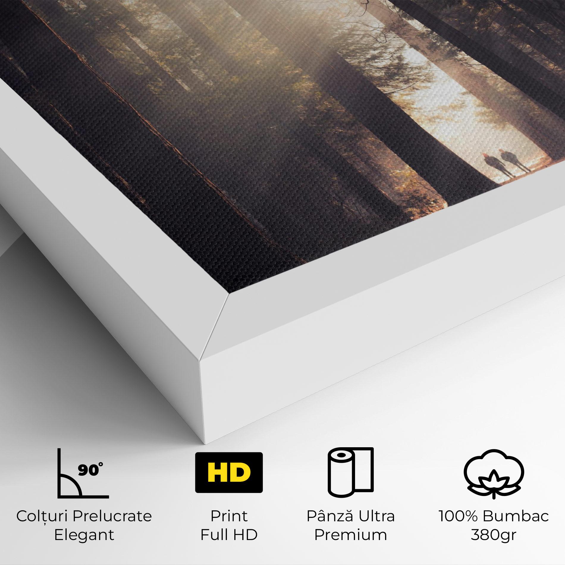 Tablou Canvas Foggy Couple Forest mockup 4