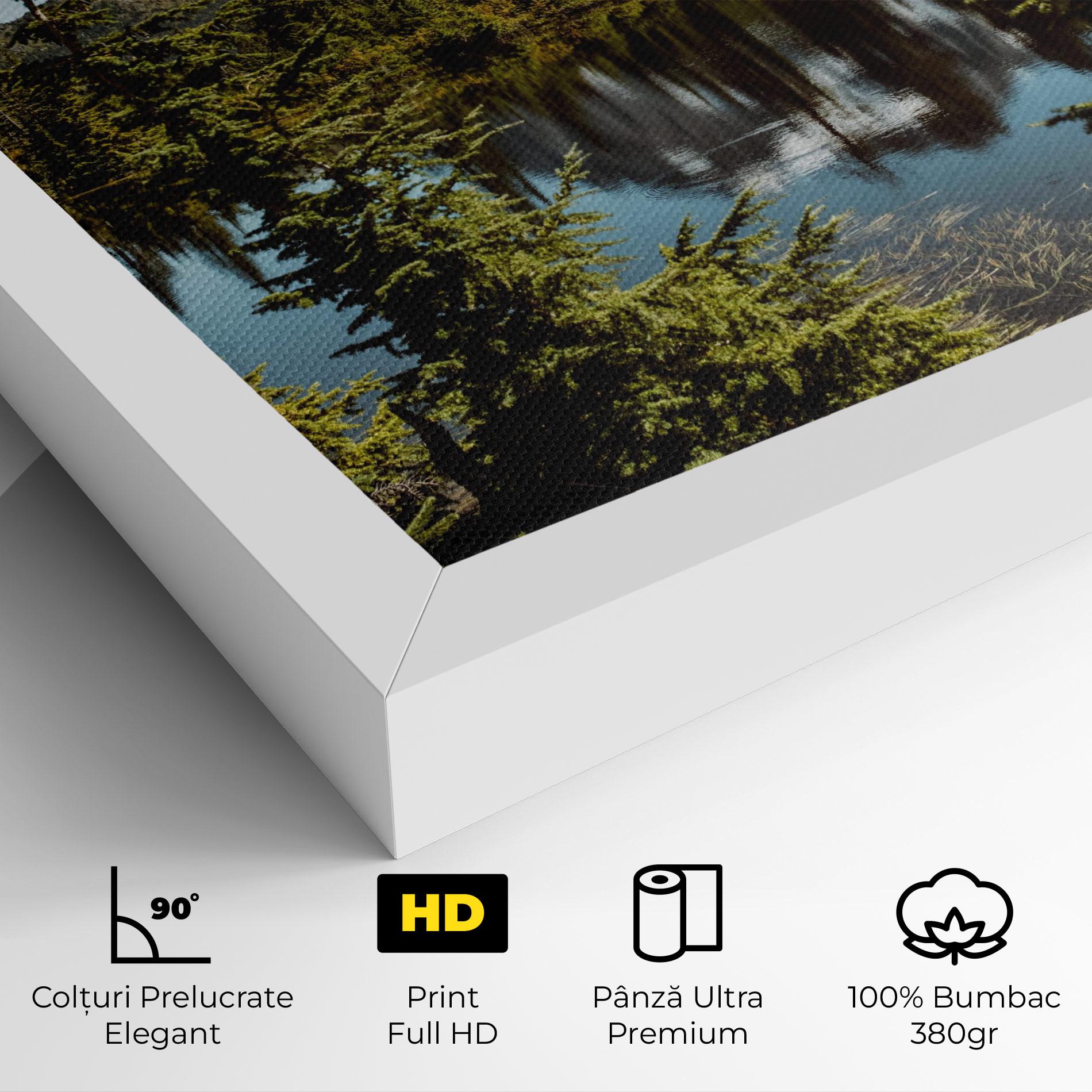Tablou Canvas Forest Snow Mountain mockup 4
