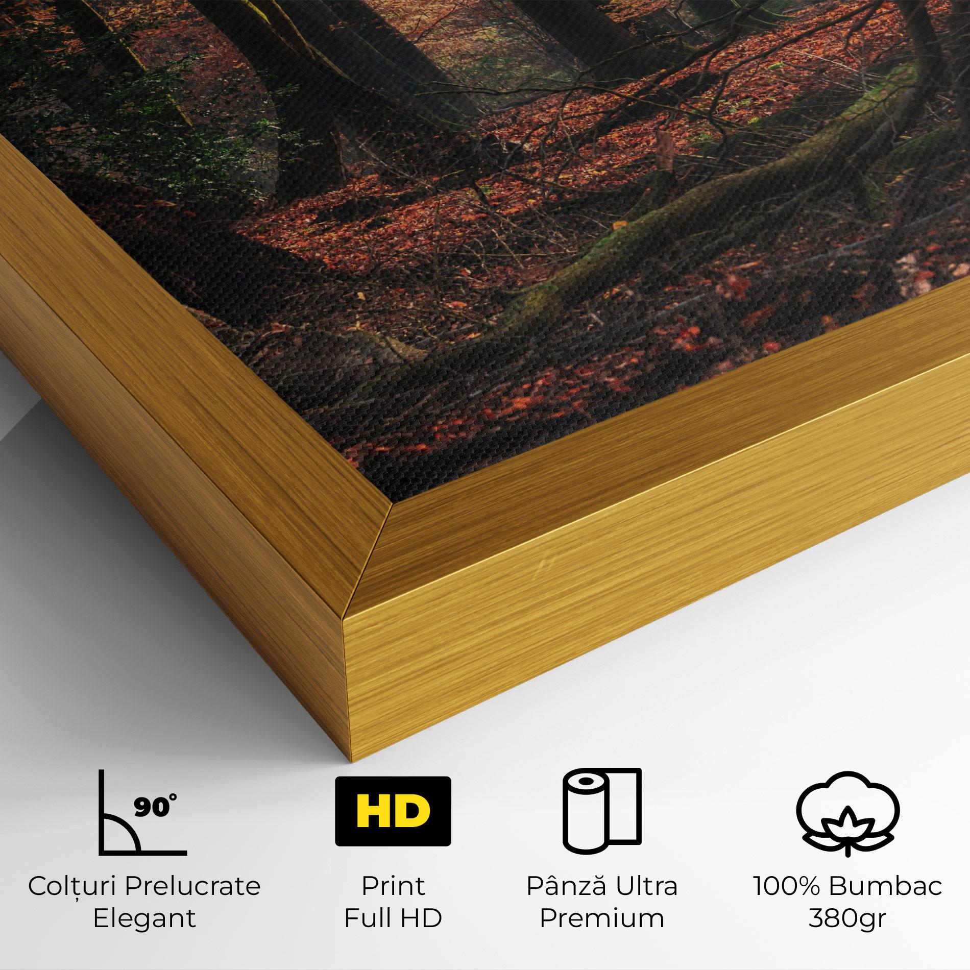 Tablou Canvas Autumn Forest Trees mockup 4
