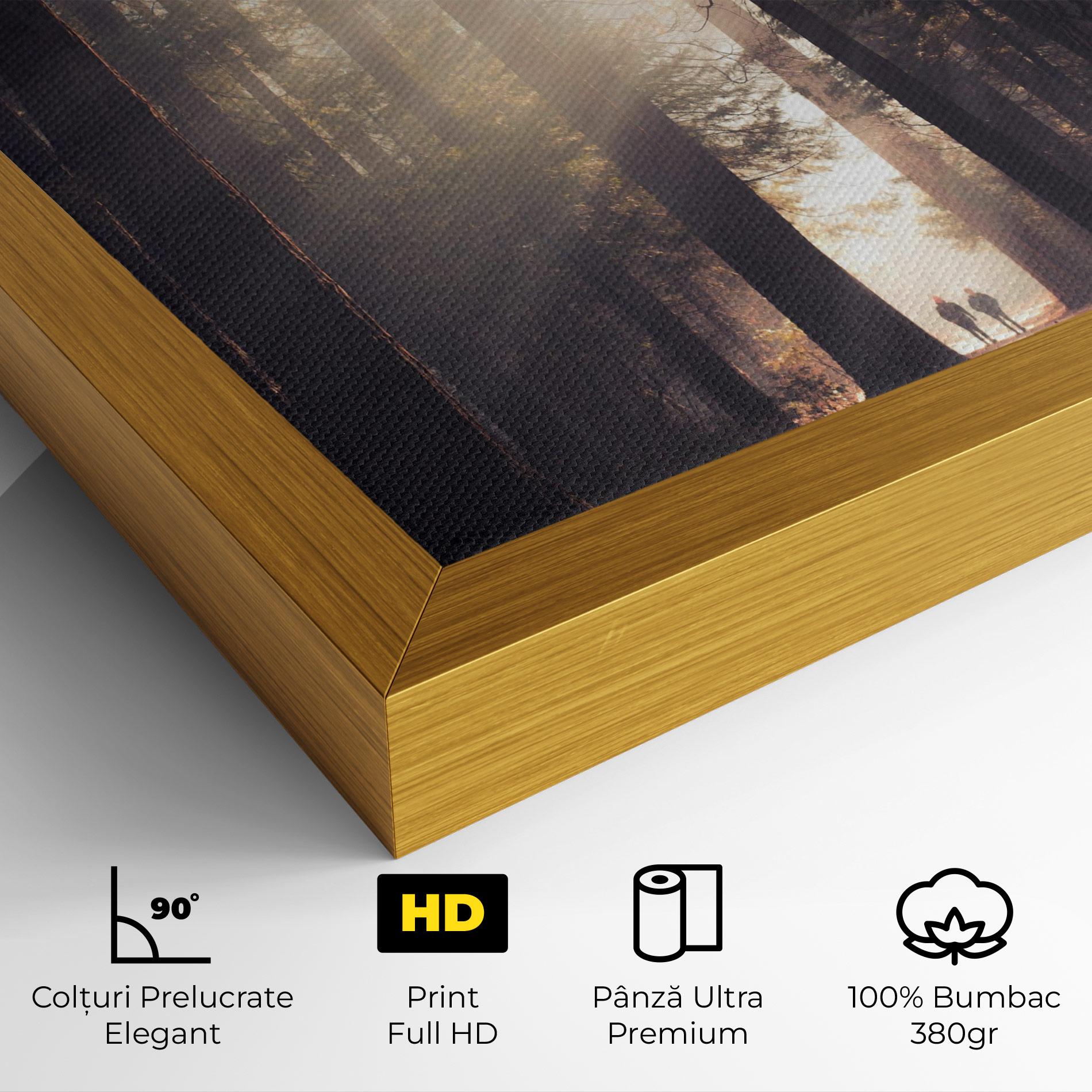 Tablou Canvas Foggy Couple Forest mockup 4