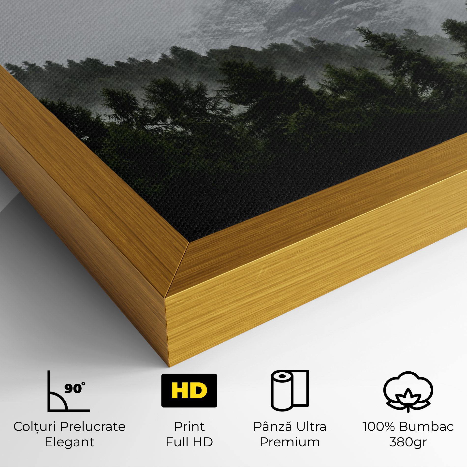 Tablou Canvas Foggy Mountain Forest mockup 4