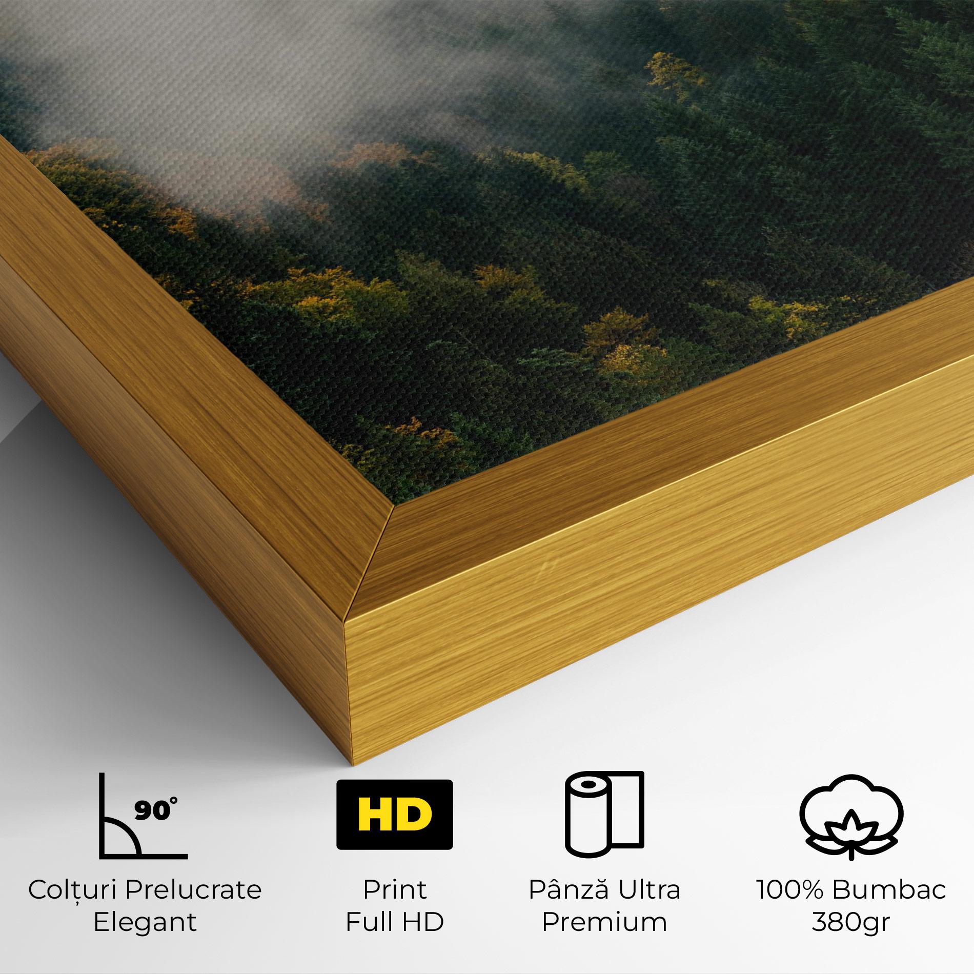 Tablou Canvas Foggy Tree Forest mockup 4
