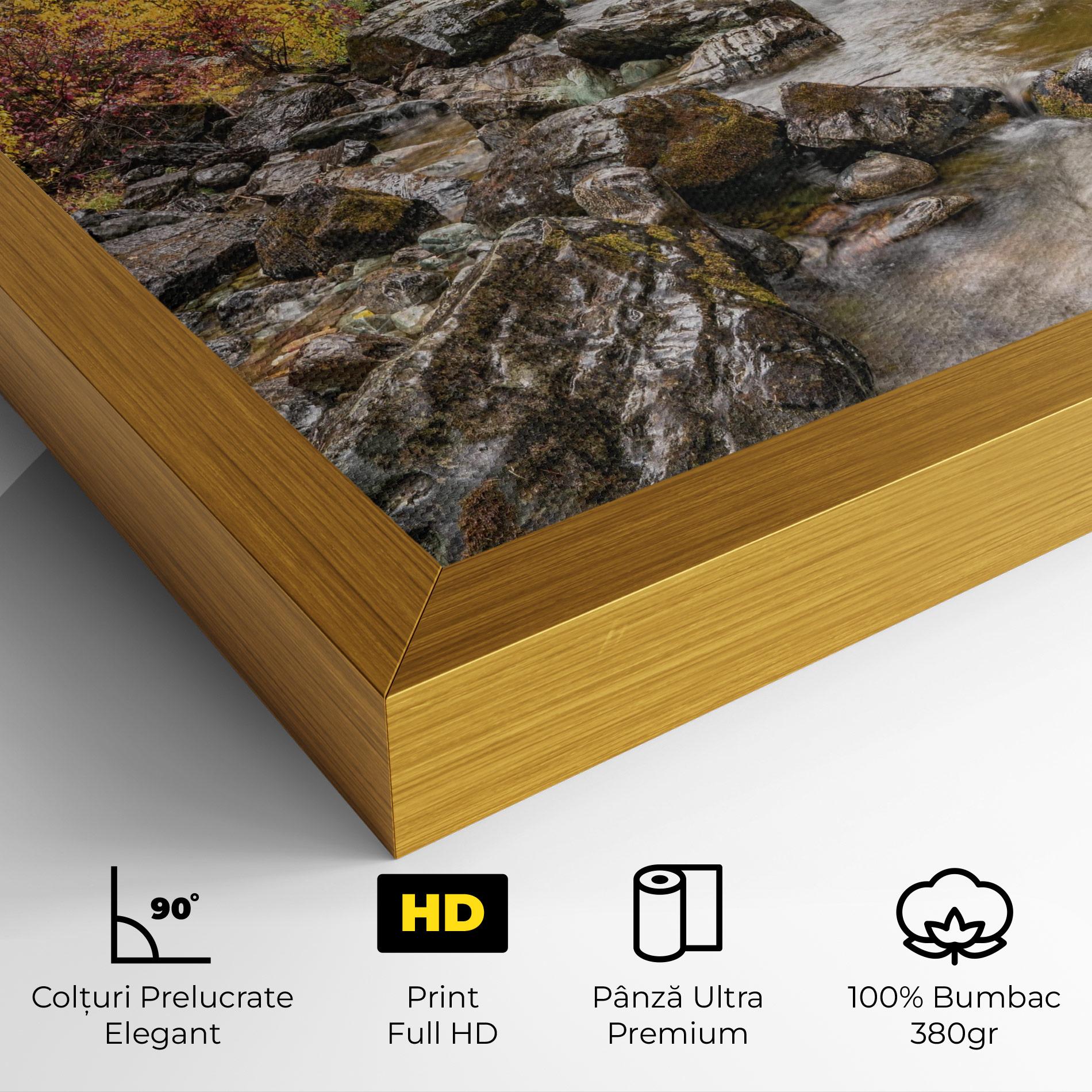 Tablou Canvas Forest Lake Rocks mockup 4