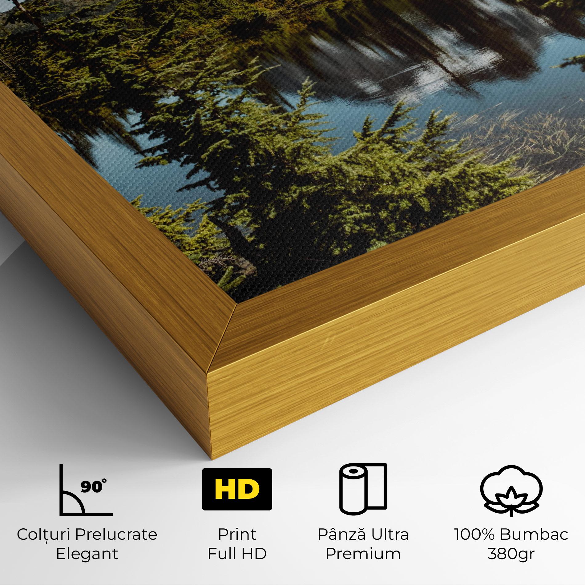 Tablou Canvas Forest Snow Mountain mockup 4