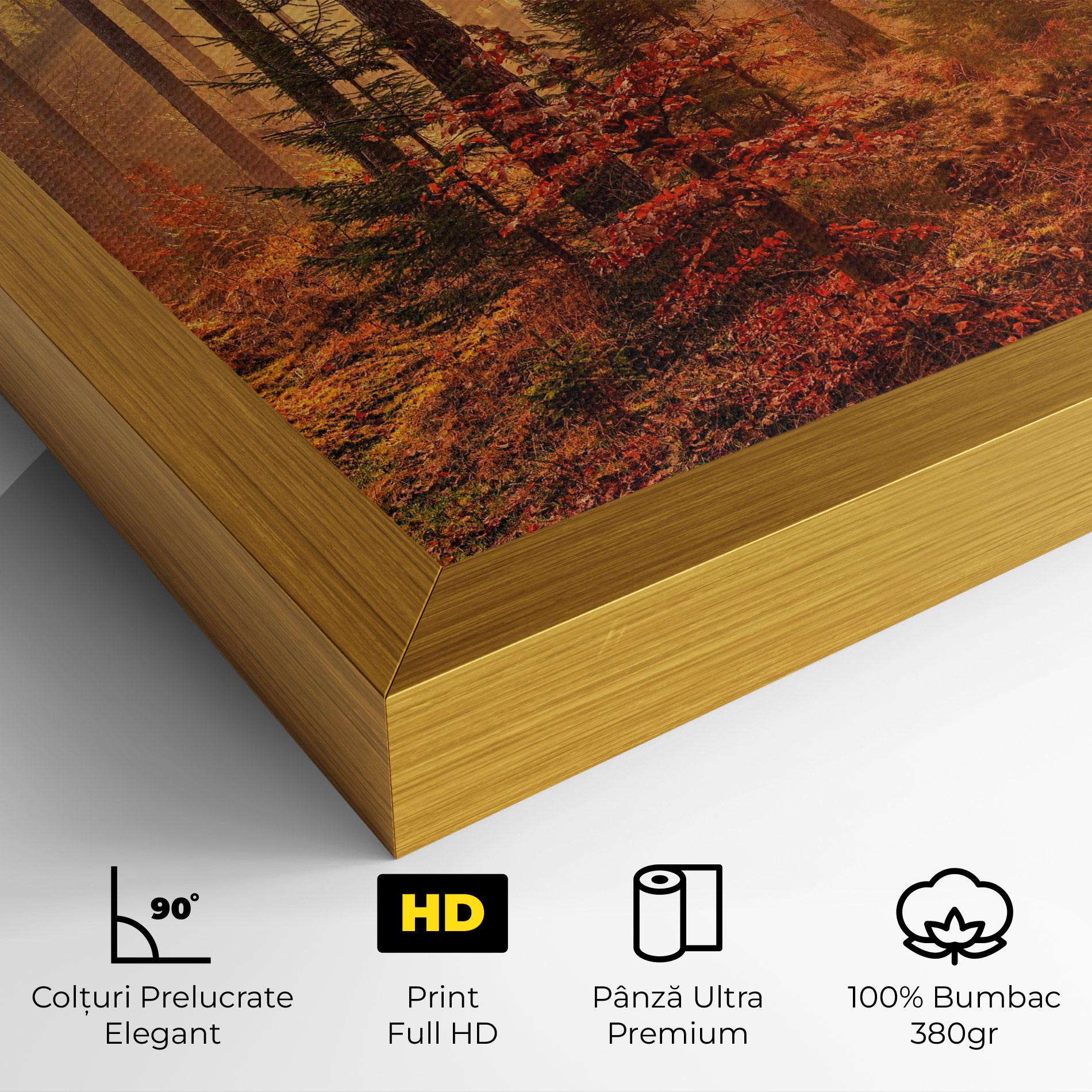 Tablou Canvas Orange Light Forest mockup 4