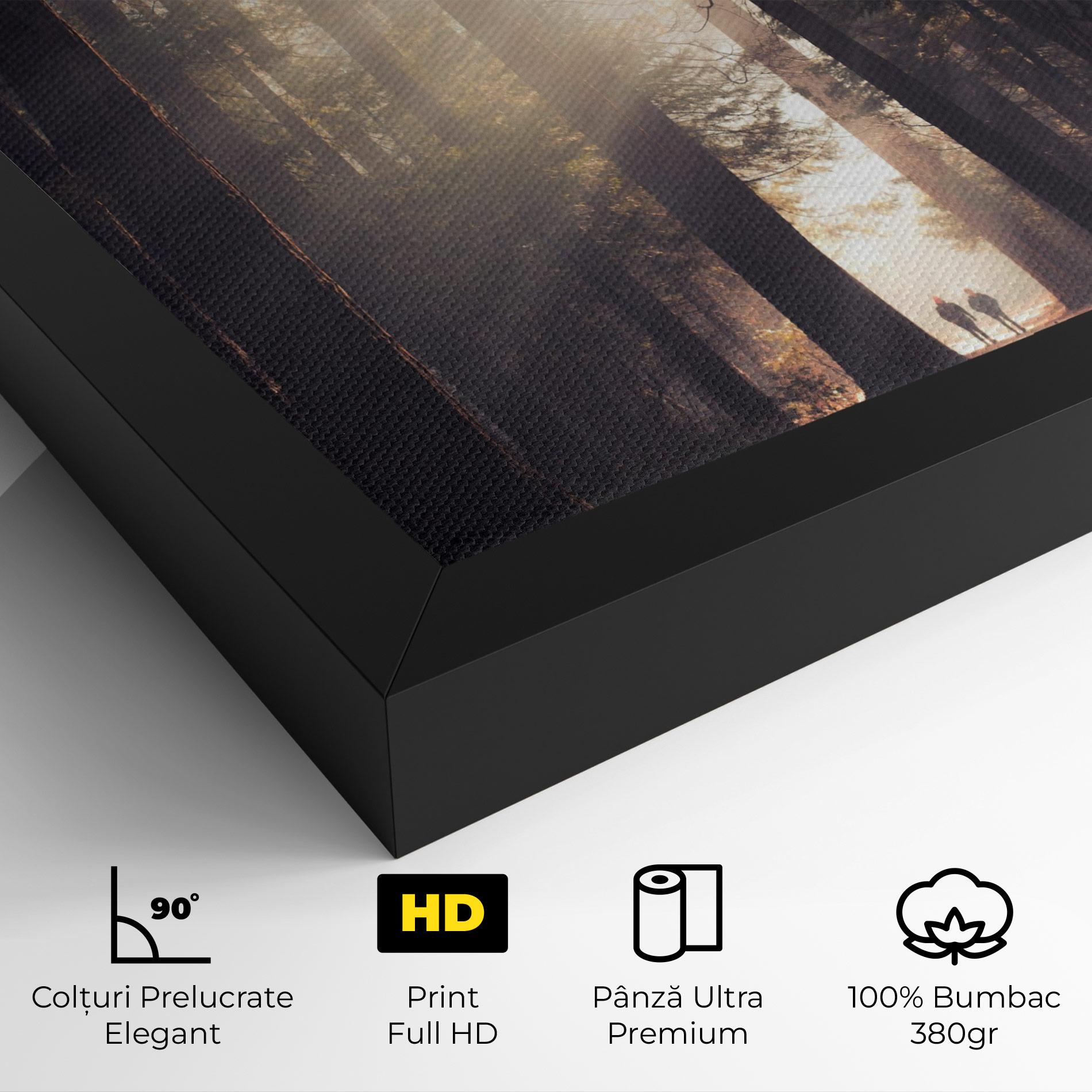 Tablou Canvas Foggy Couple Forest mockup 4
