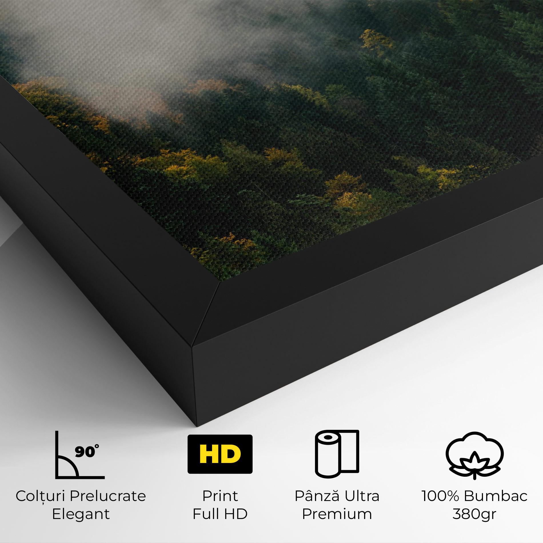Tablou Canvas Foggy Tree Forest mockup 4