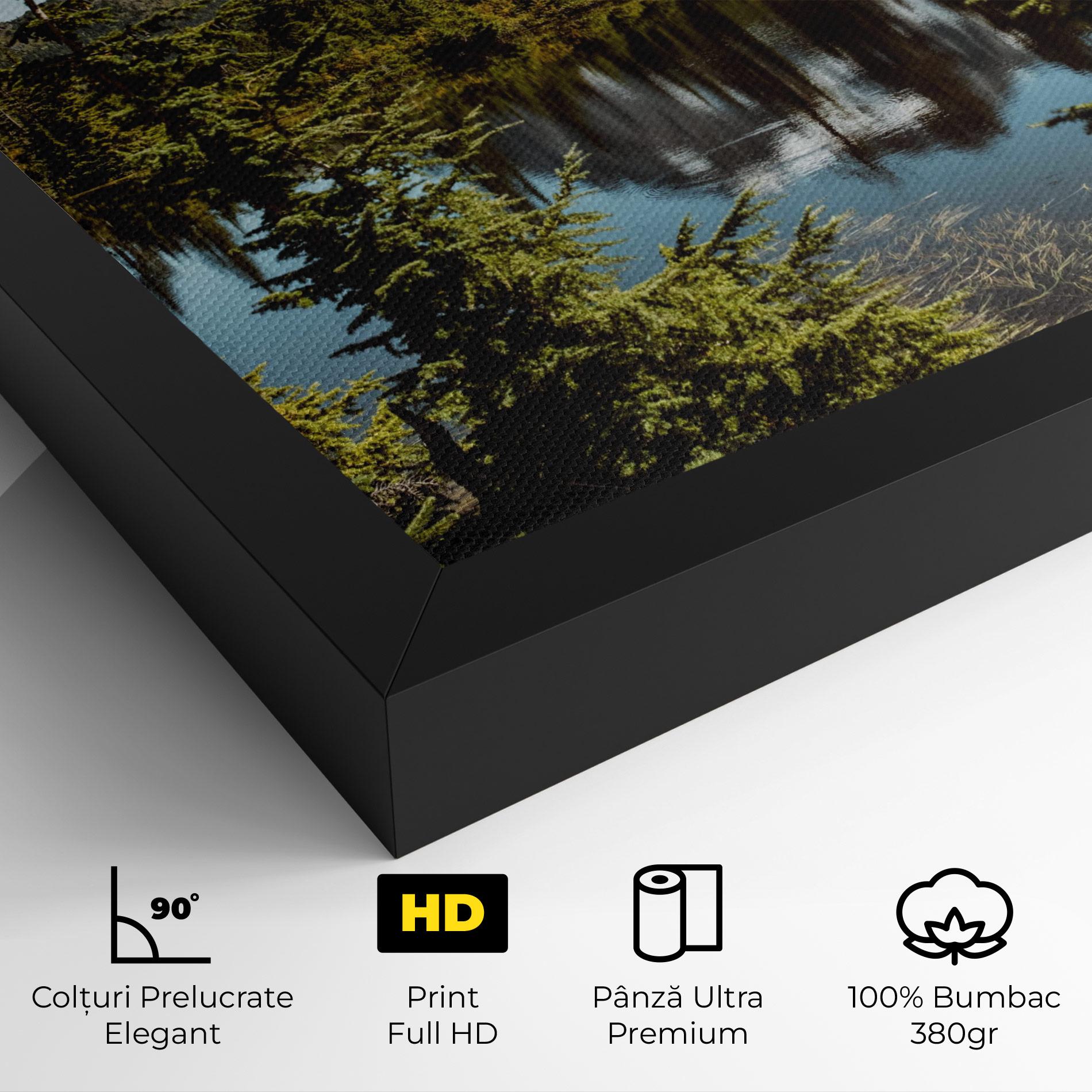 Tablou Canvas Forest Snow Mountain mockup 4