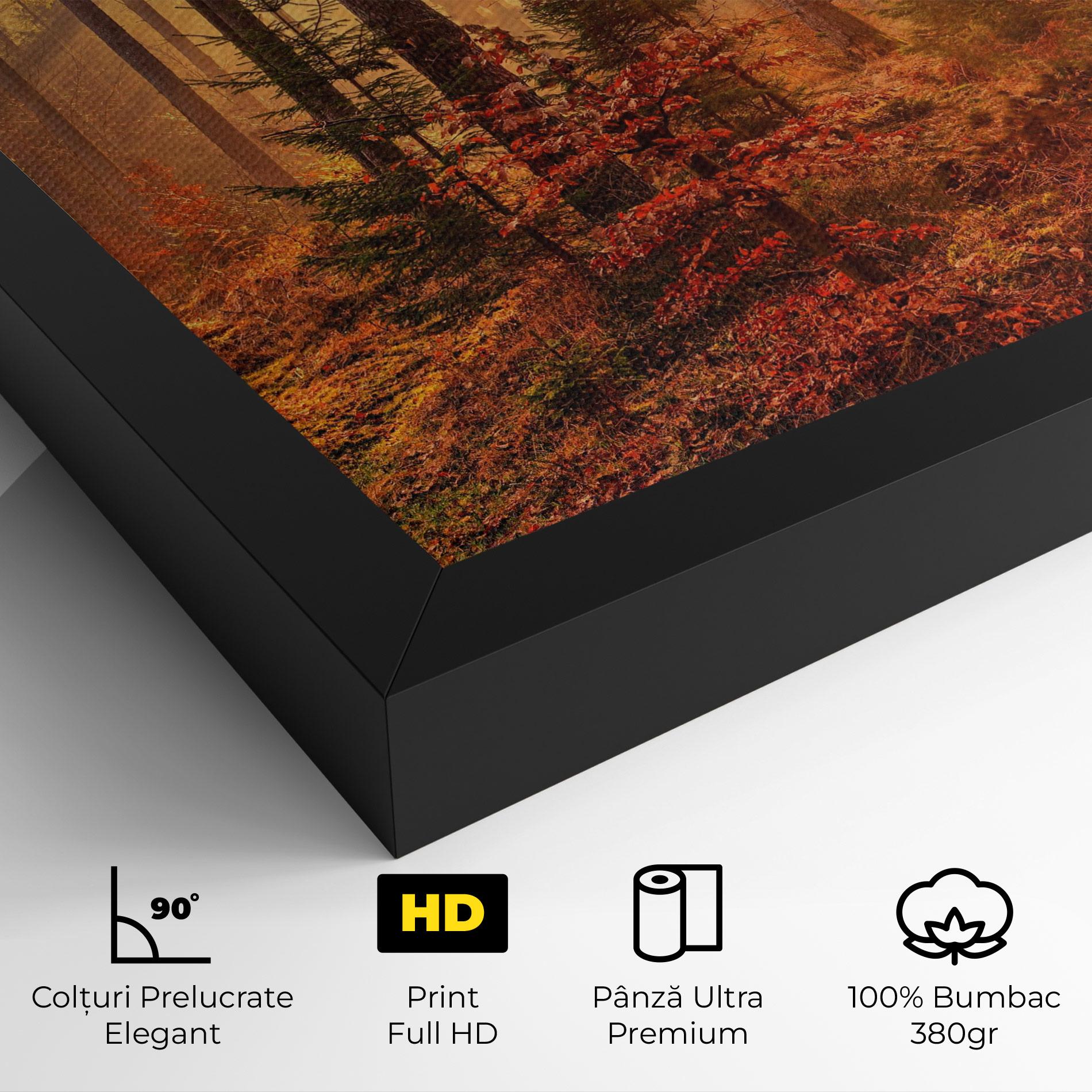 Tablou Canvas Orange Light Forest mockup 4