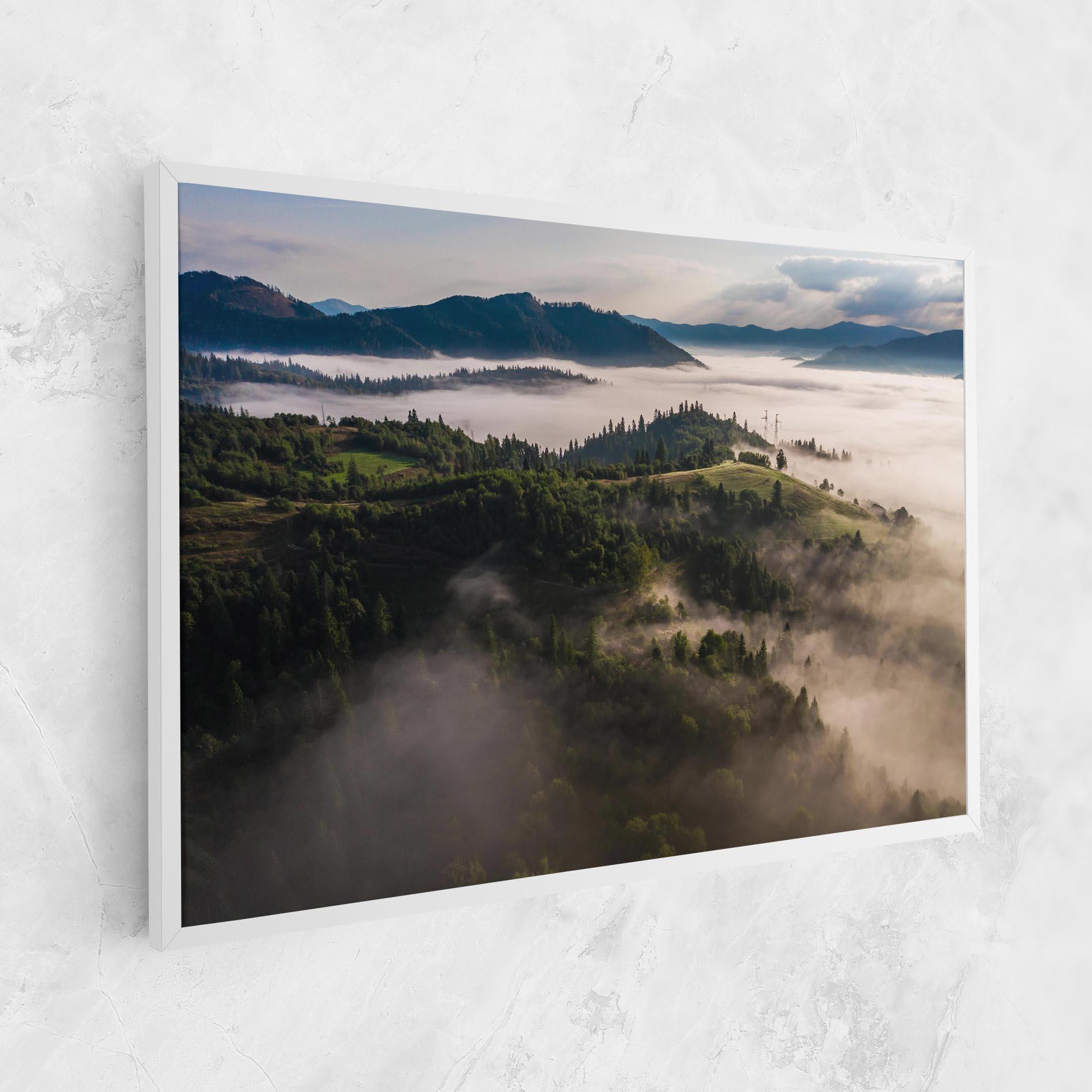 Tablou Canvas Foggy Forest View mockup 1