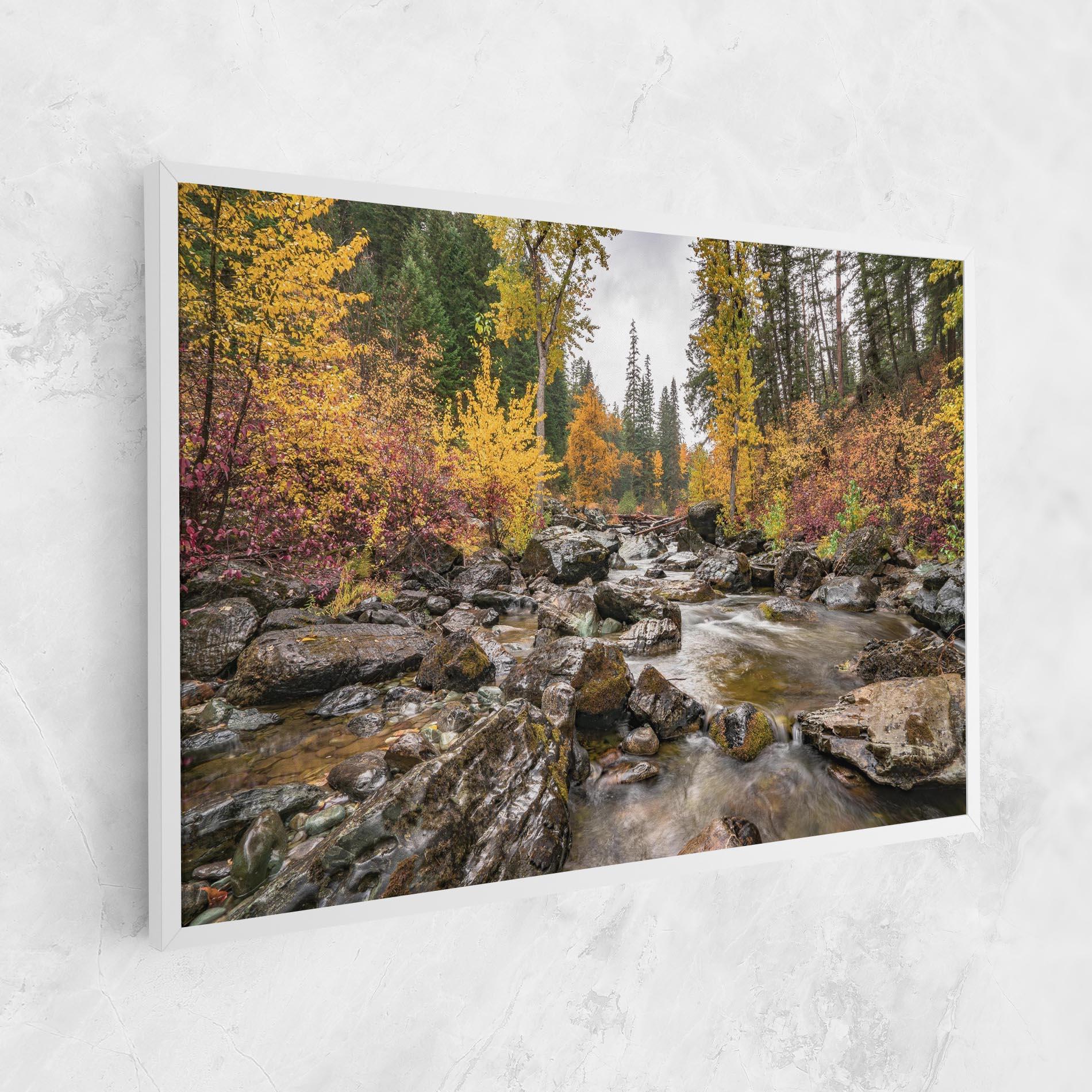 Tablou Canvas Forest Lake Rocks mockup 1