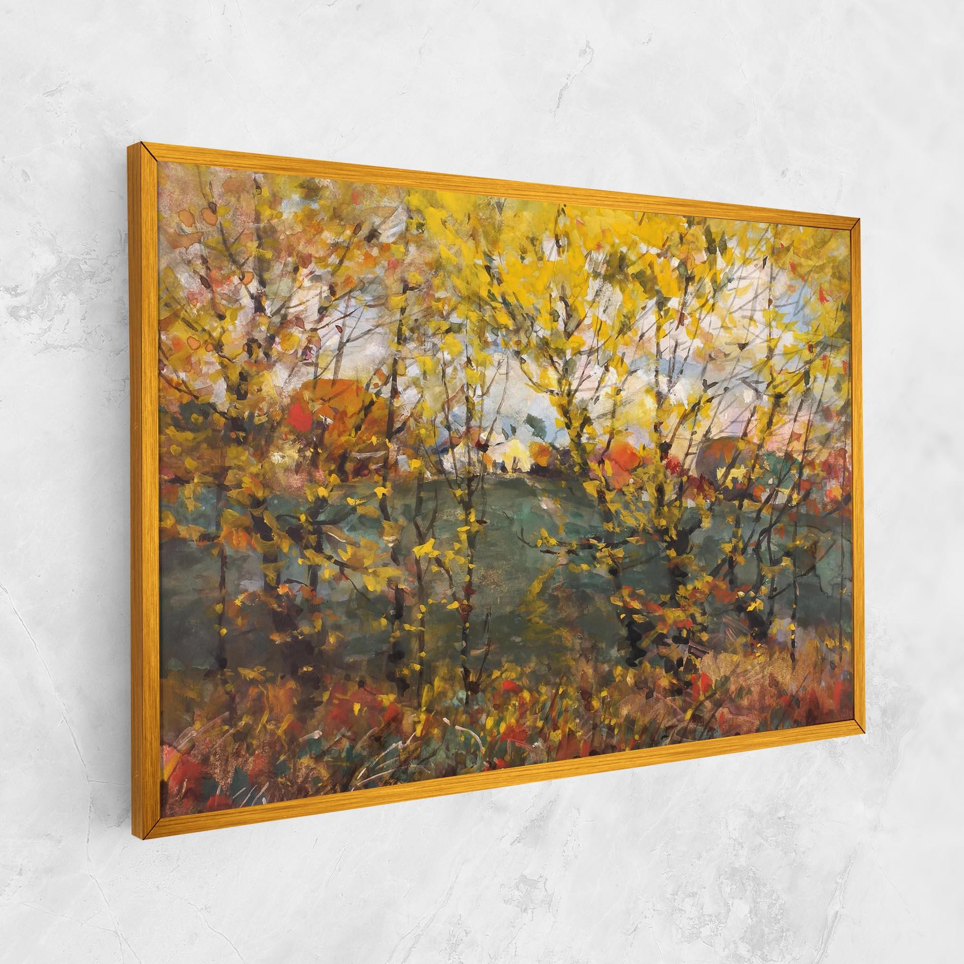 Tablou Canvas Autumn Painting Tree mockup 1