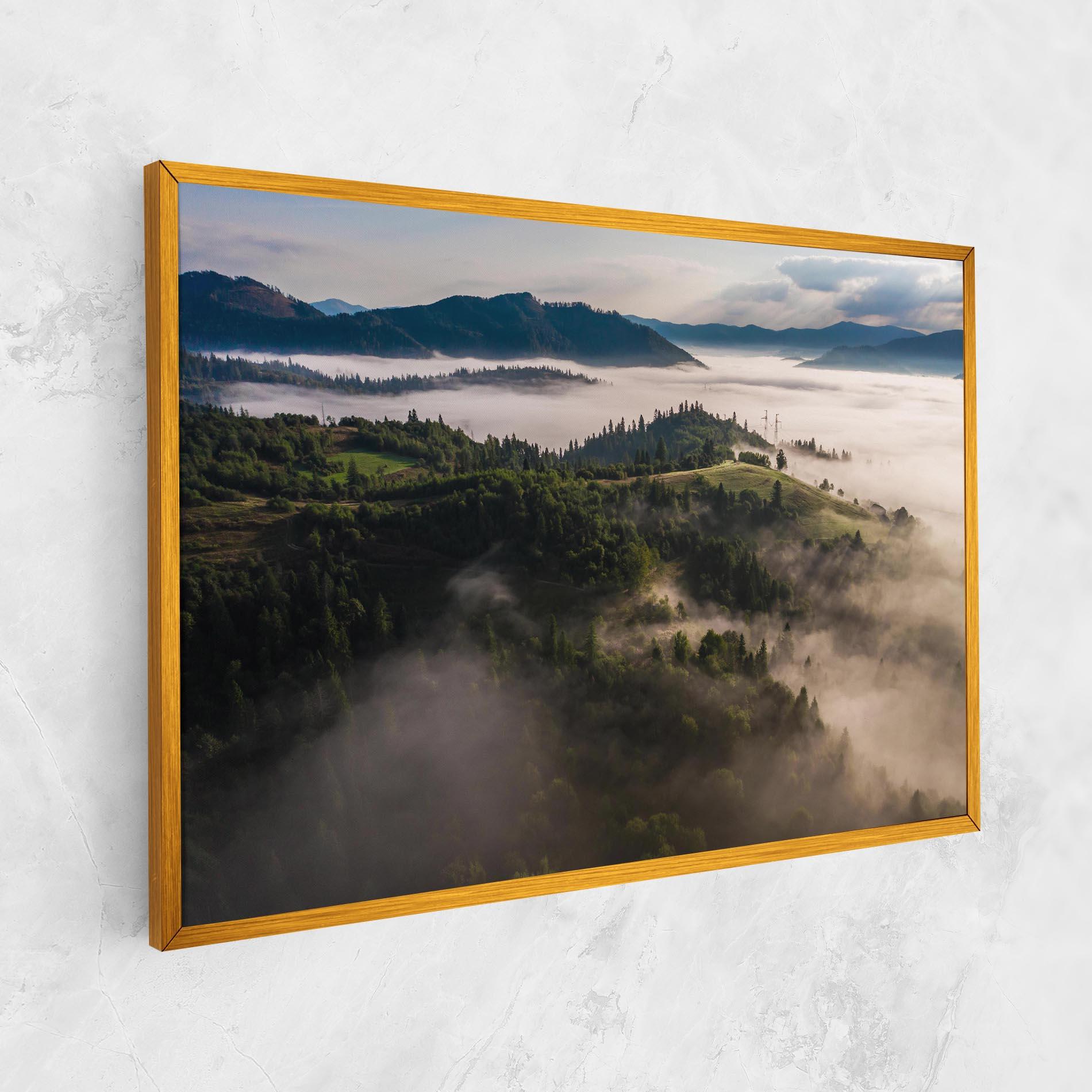 Tablou Canvas Foggy Forest View mockup 1