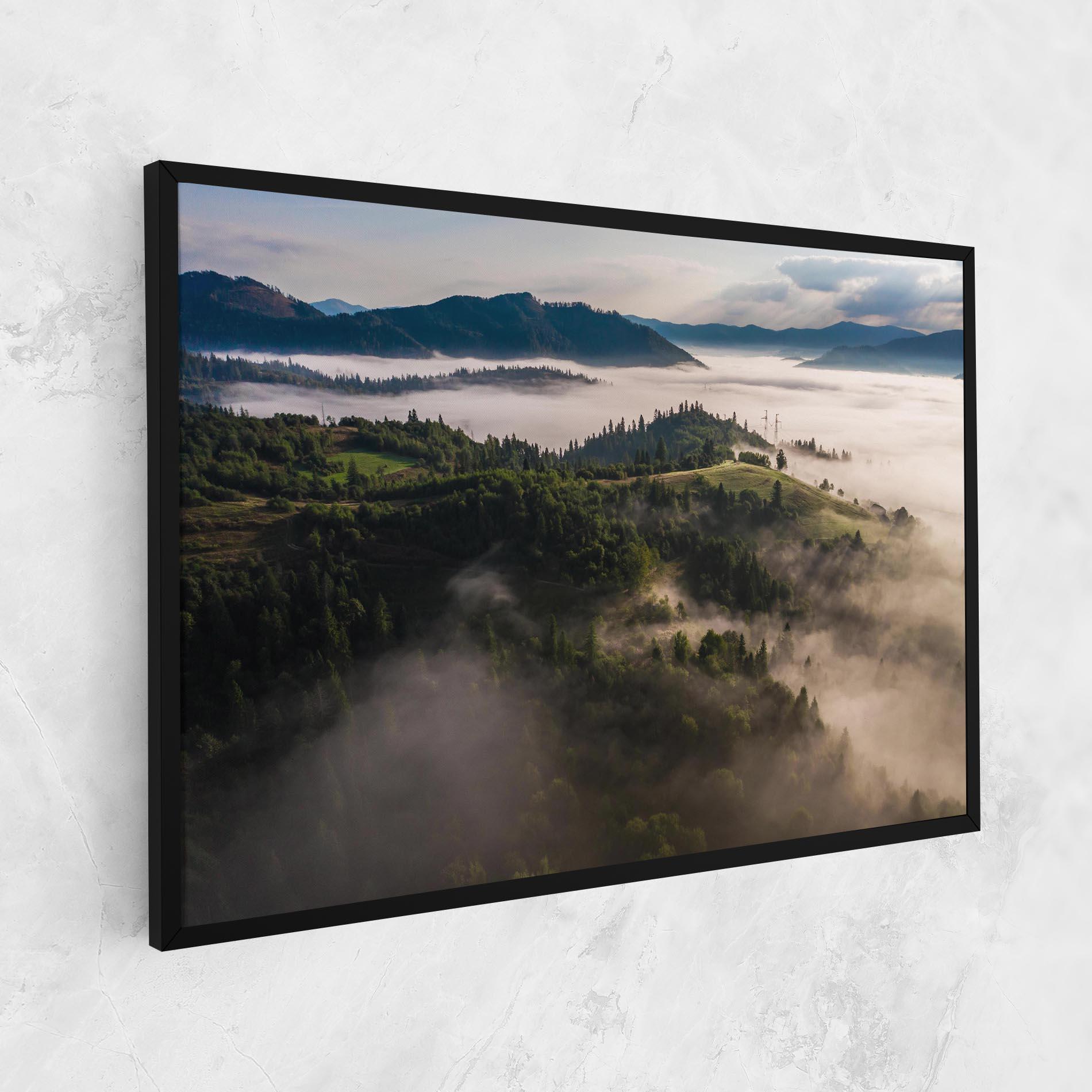 Tablou Canvas Foggy Forest View mockup 1