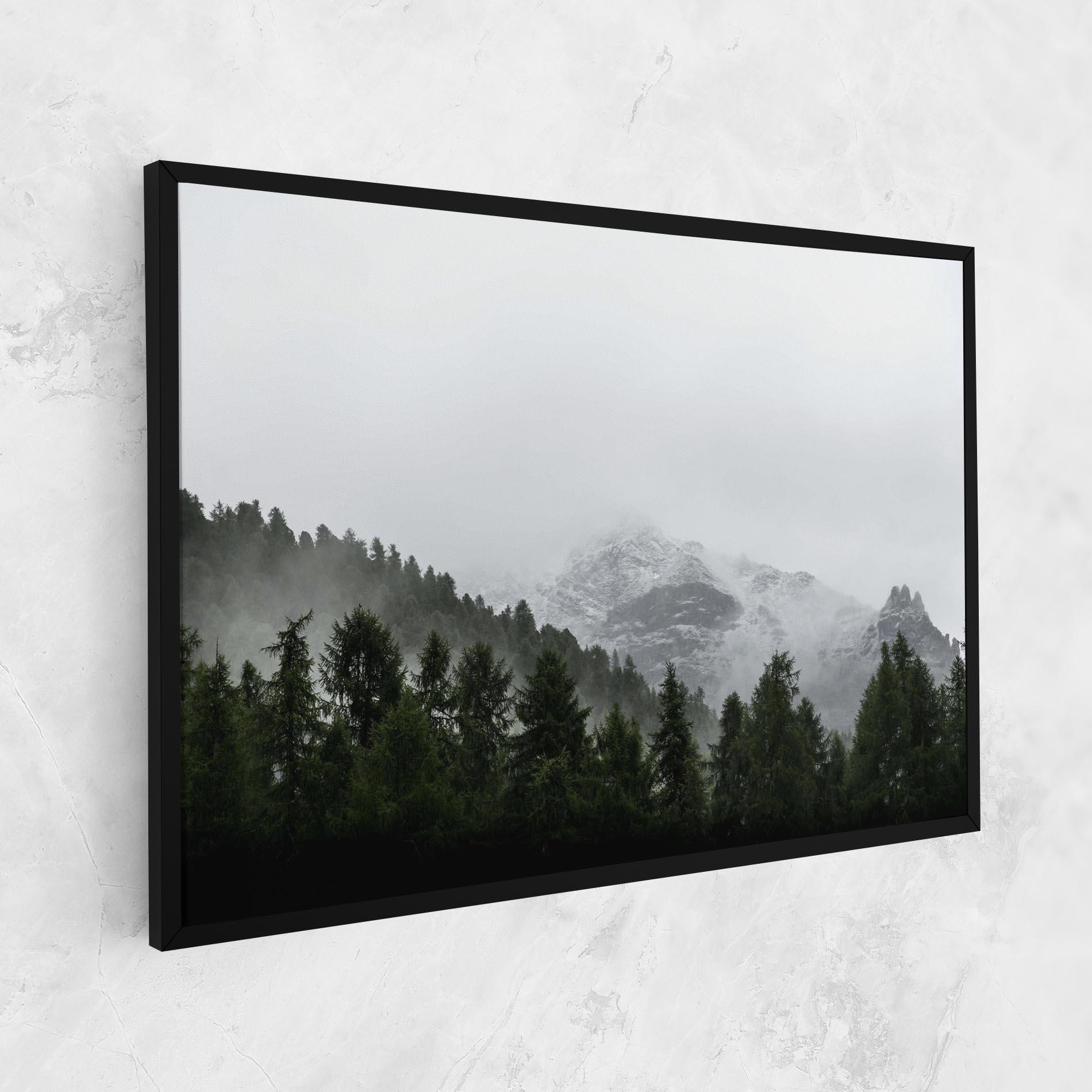 Tablou Canvas Foggy Mountain Forest mockup 1