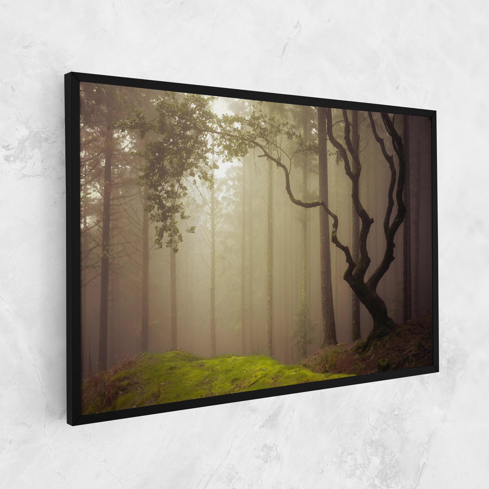 Tablou Canvas Foggy Tree Art mockup 1