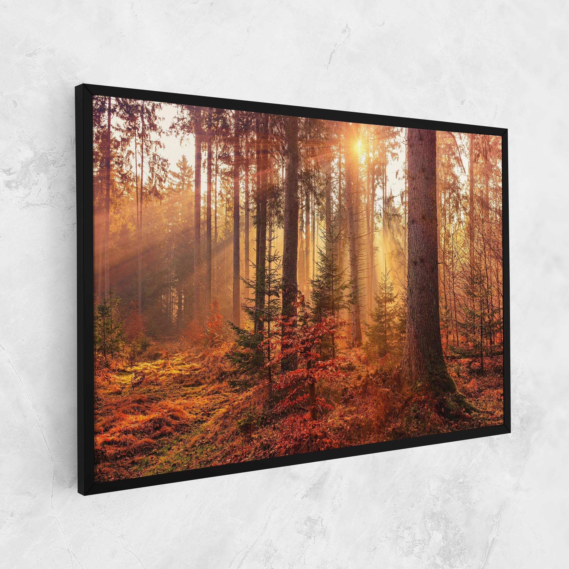 Tablou Canvas Orange Light Forest mockup 1