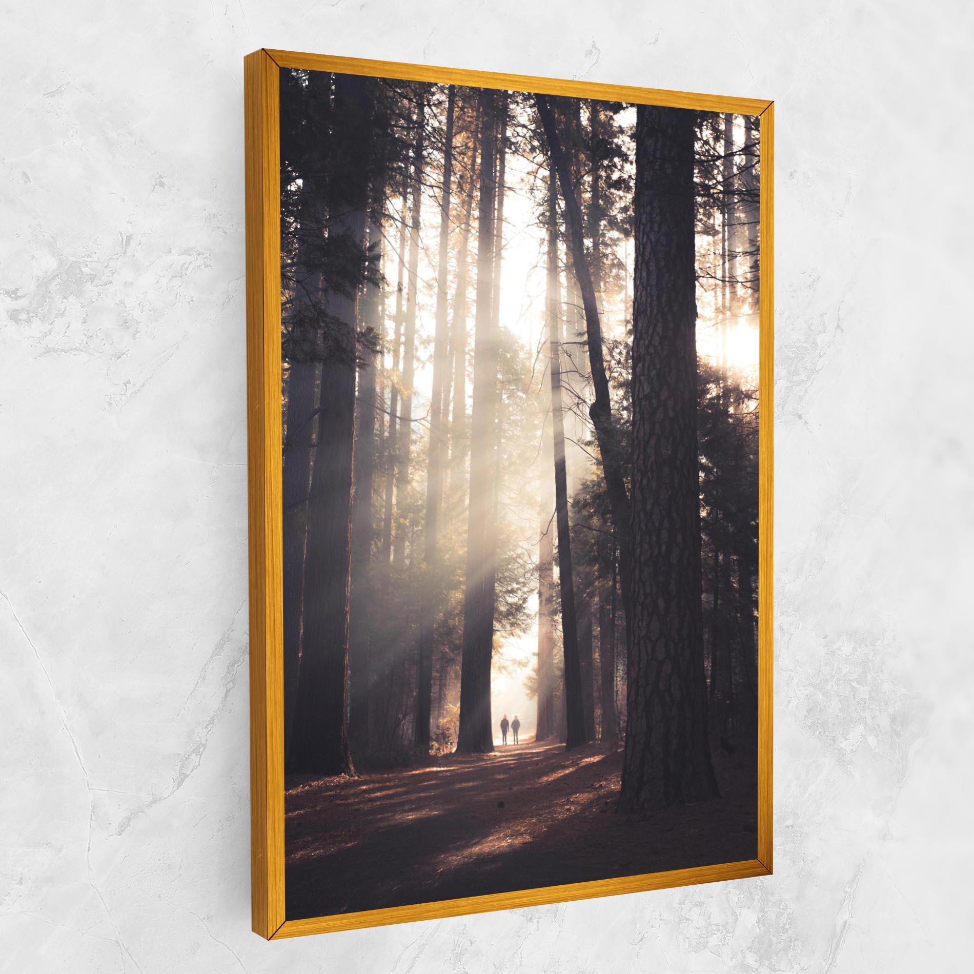 Tablou Canvas Foggy Couple Forest mockup 1
