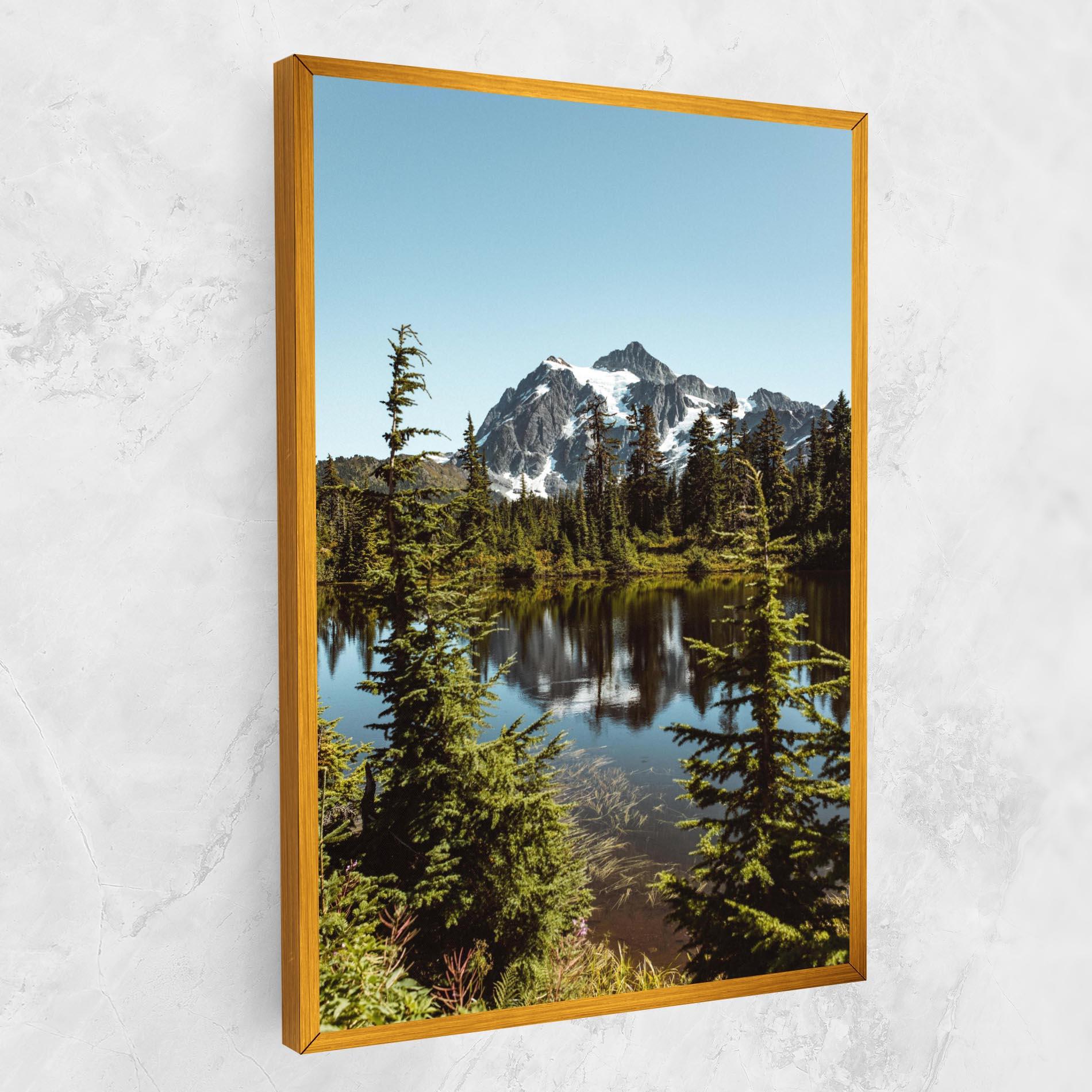 Tablou Canvas Forest Snow Mountain mockup 1