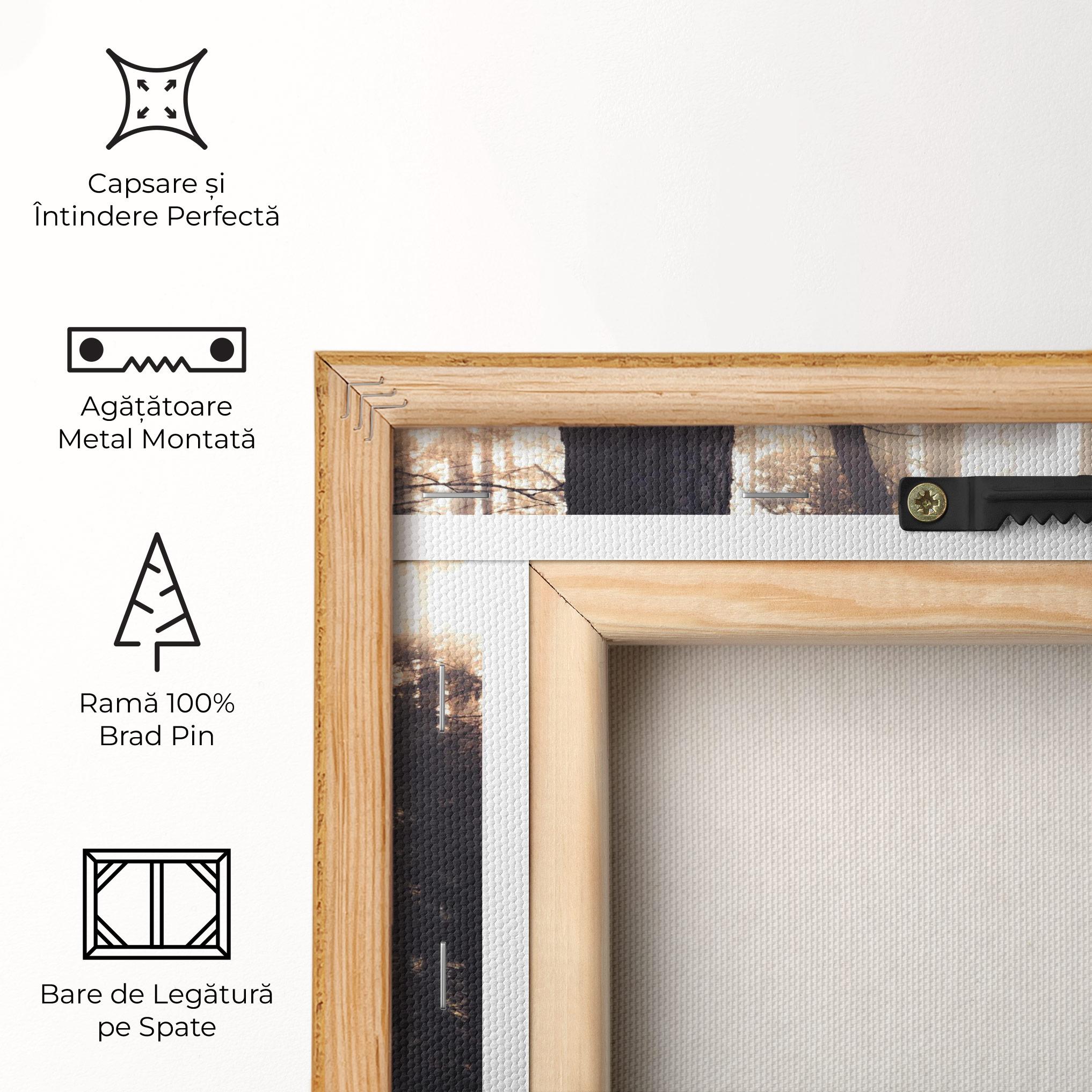 Tablou Canvas Foggy Couple Forest mockup 5