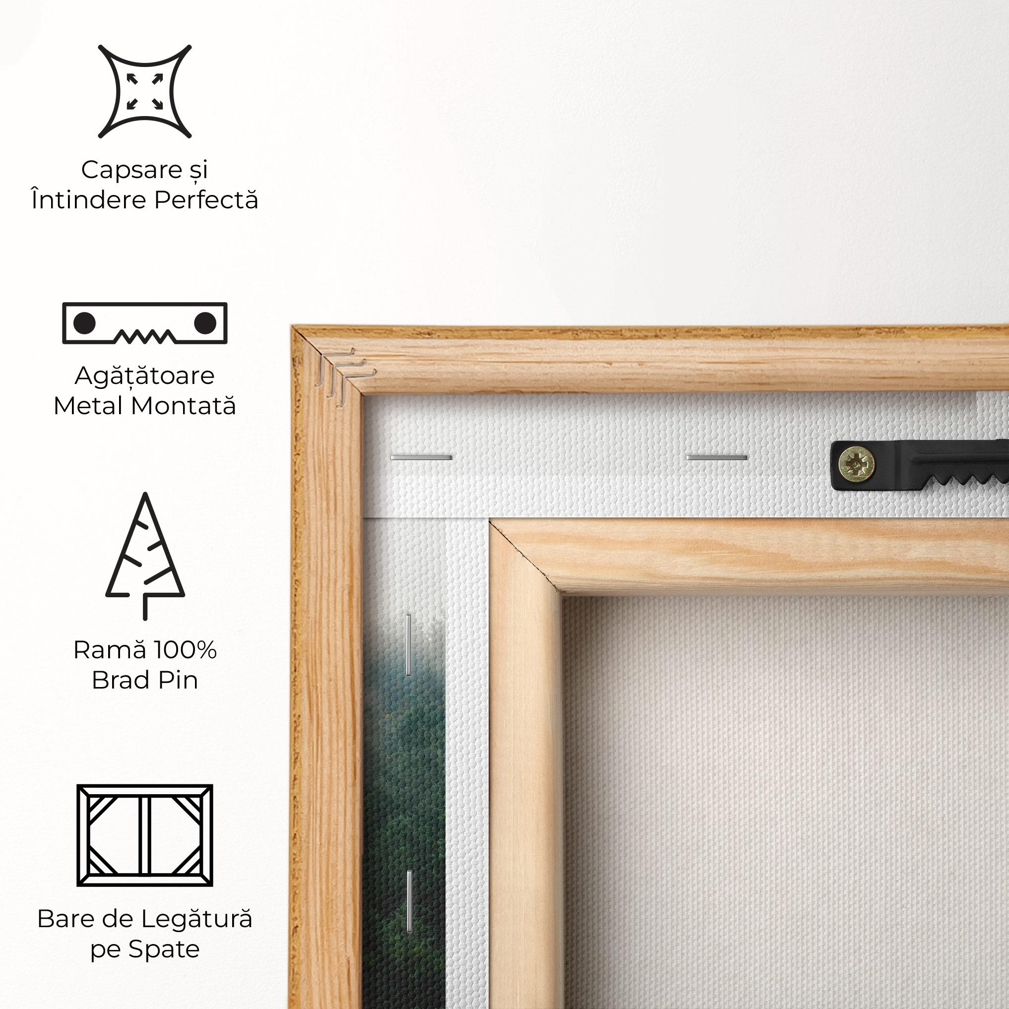 Tablou Canvas Foggy Tree Forest mockup 5