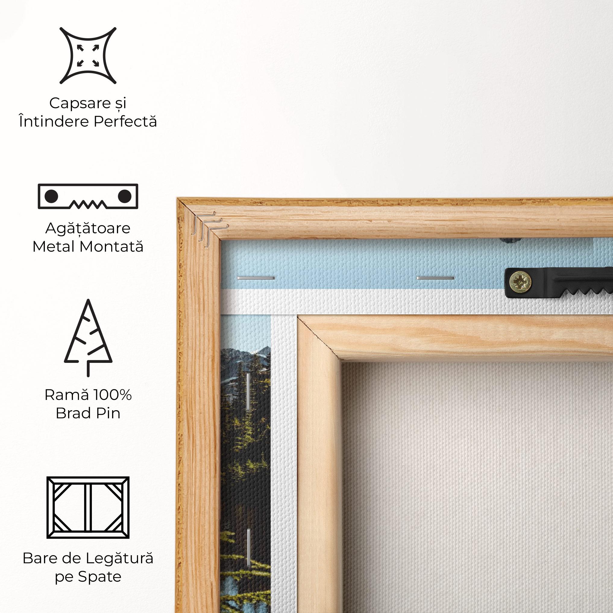 Tablou Canvas Forest Snow Mountain mockup 5