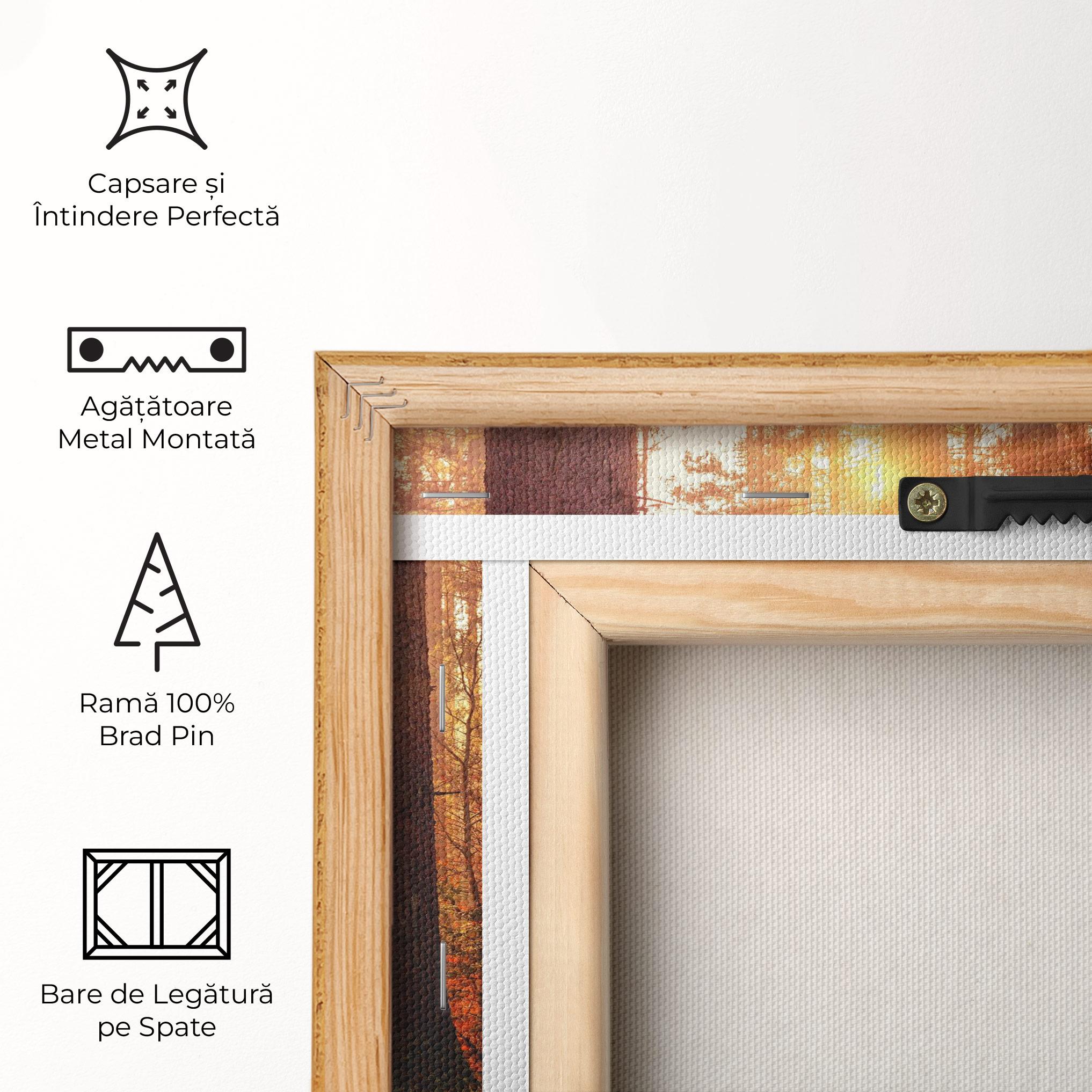 Tablou Canvas Orange Light Forest mockup 5