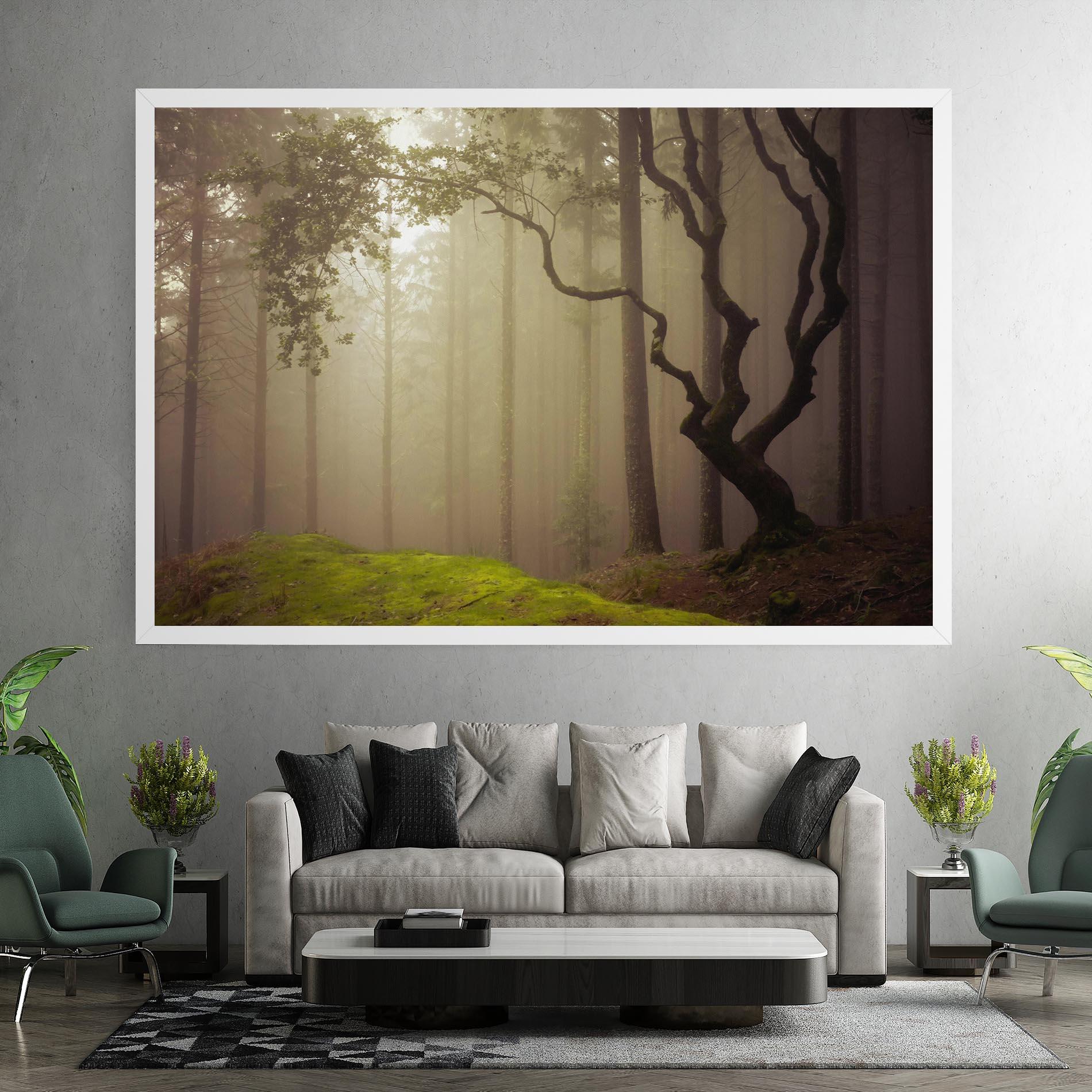 Tablou Canvas Foggy Tree Art mockup 7