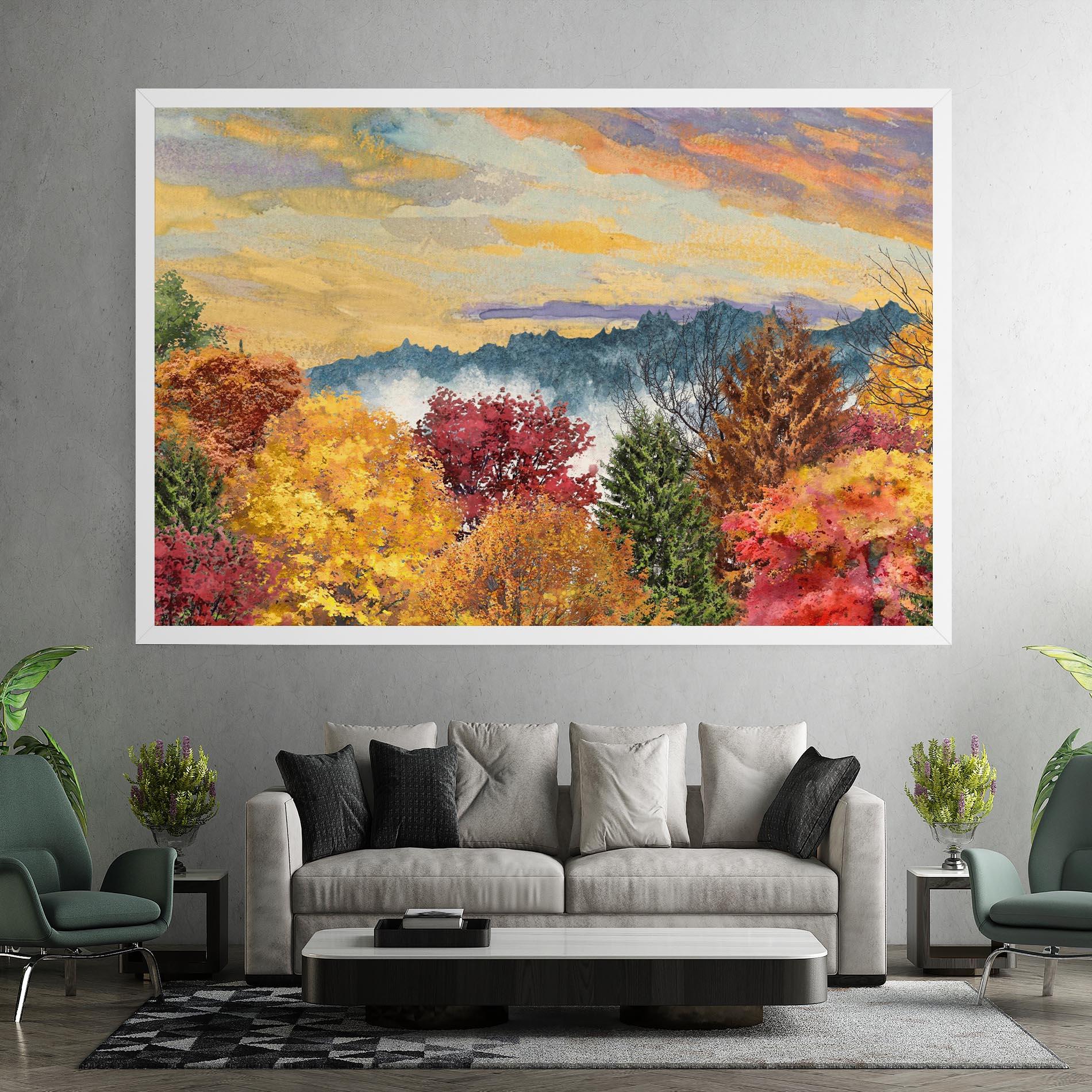 Tablou Canvas Mix Color Trees mockup 7