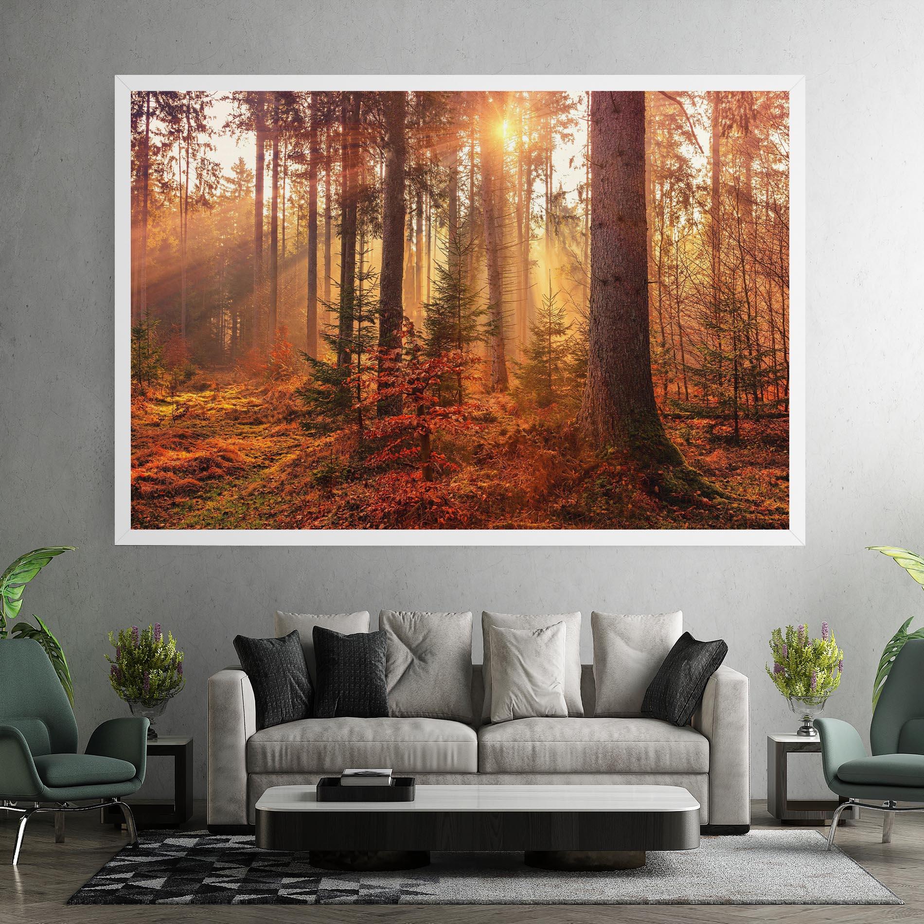 Tablou Canvas Orange Light Forest mockup 7