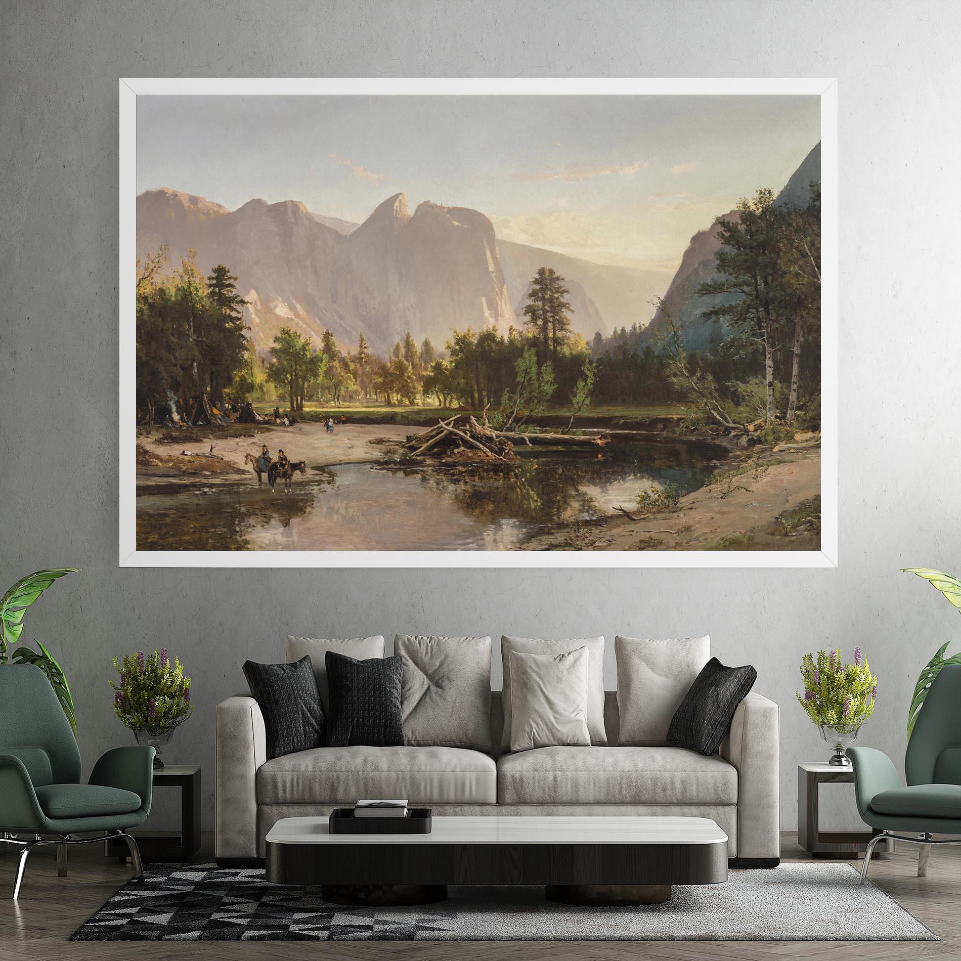 Tablou Canvas Small Lake Forest mockup 7