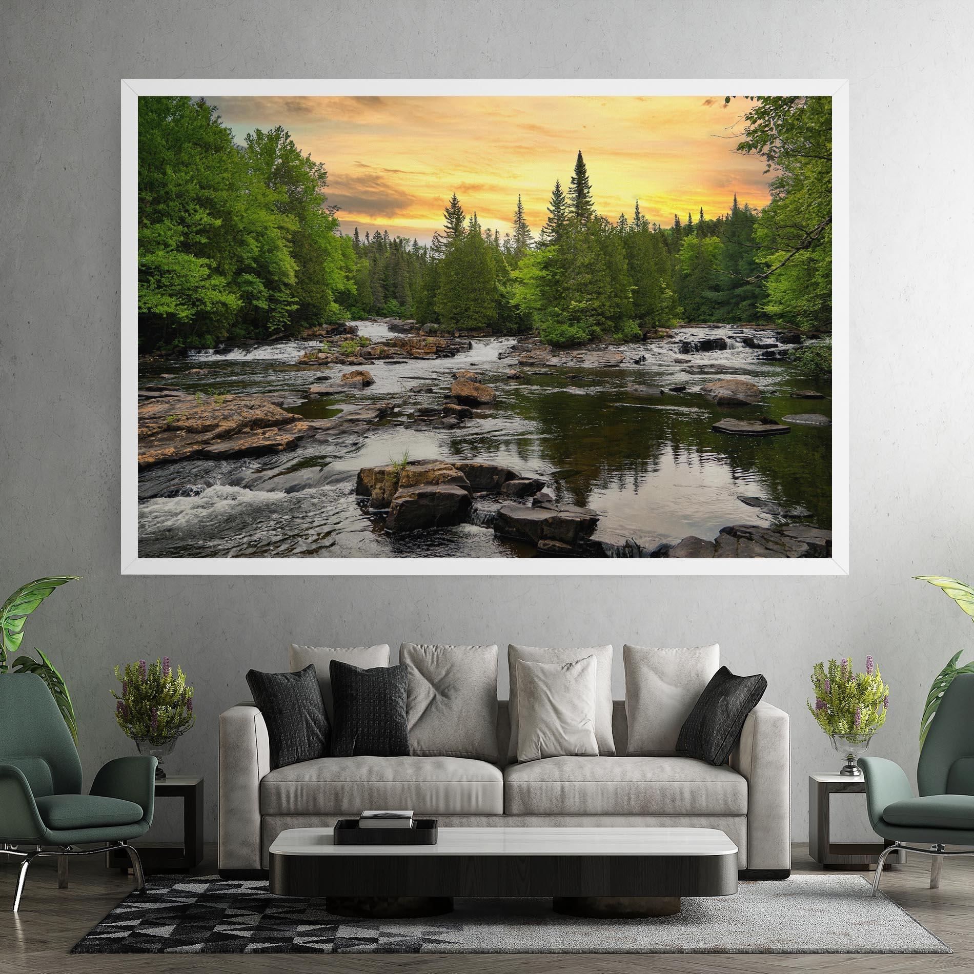Tablou Canvas Small River Forest mockup 7