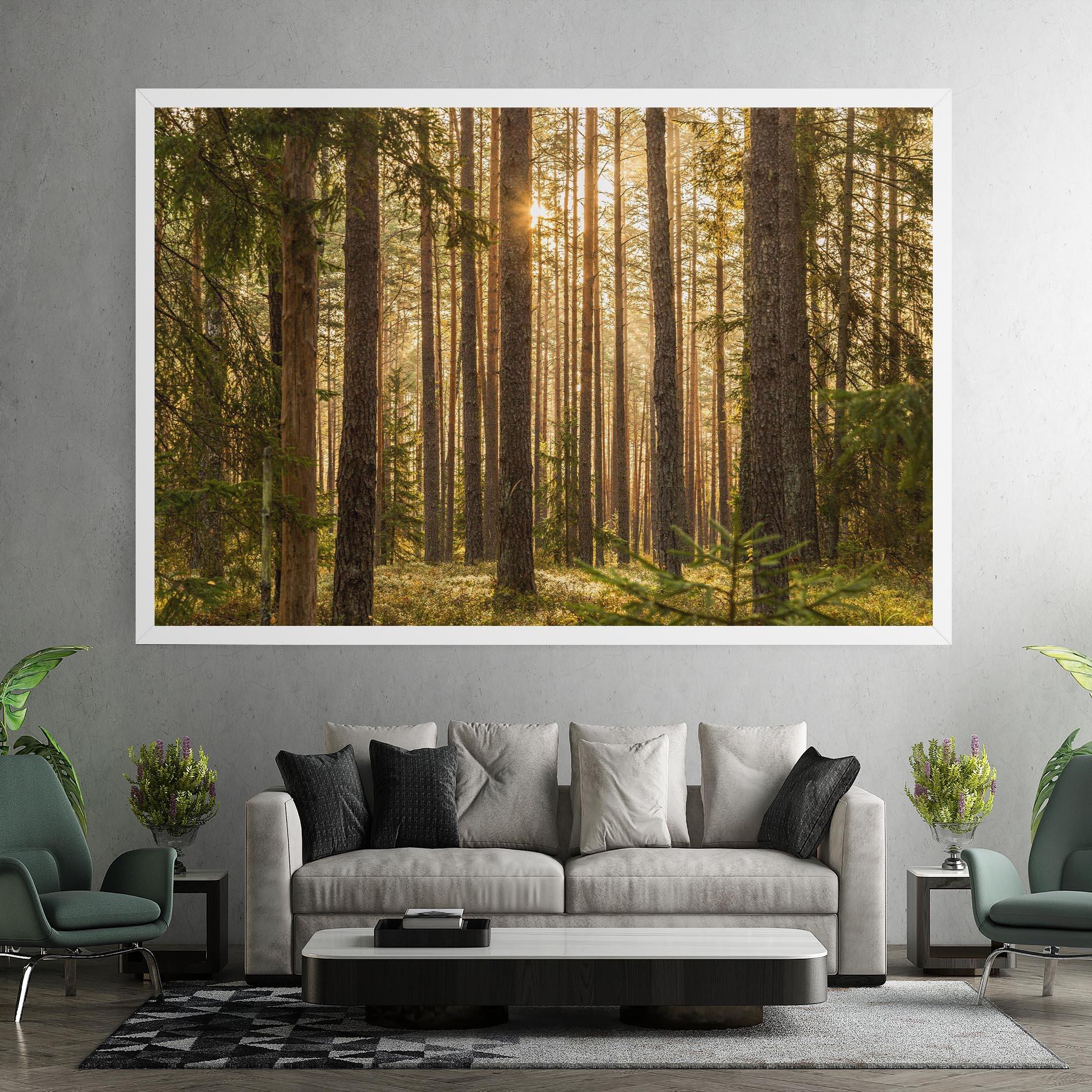 Tablou Canvas Sunrise Forest mockup 7