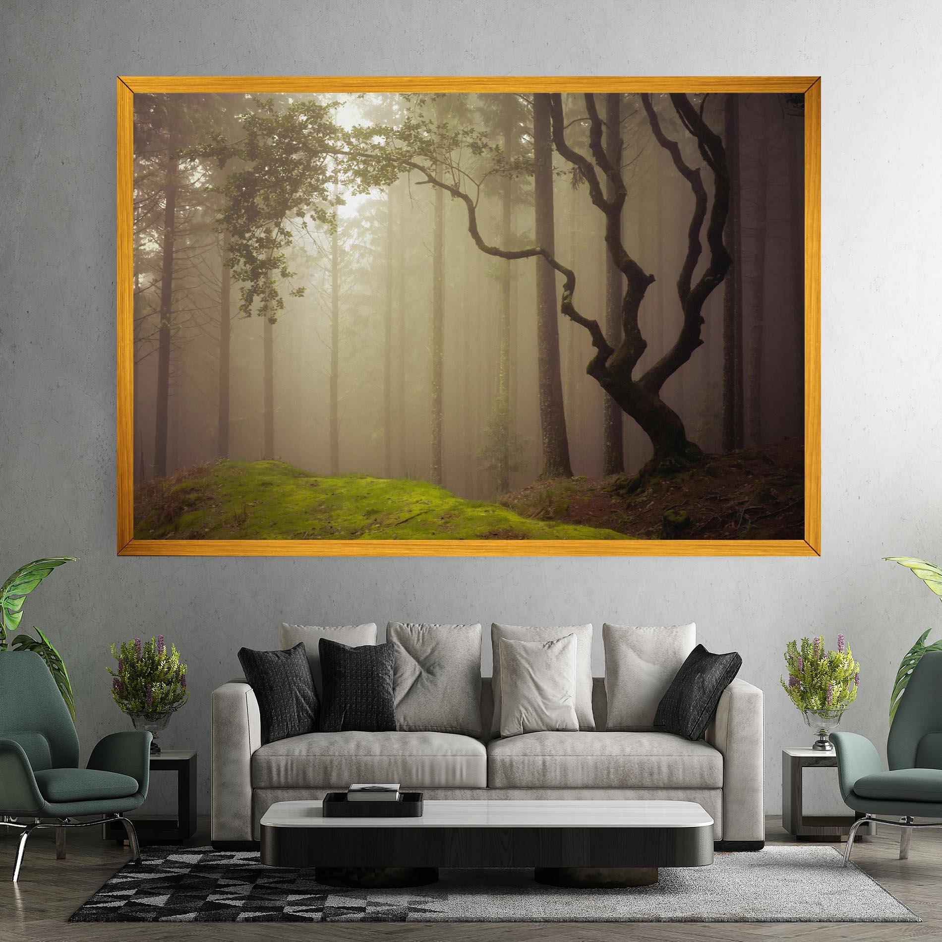 Tablou Canvas Foggy Tree Art mockup 7