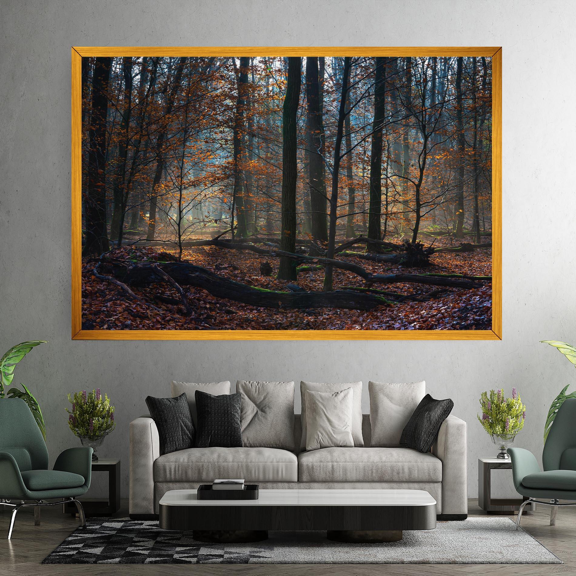 Tablou Canvas Forest Autumn Day mockup 7