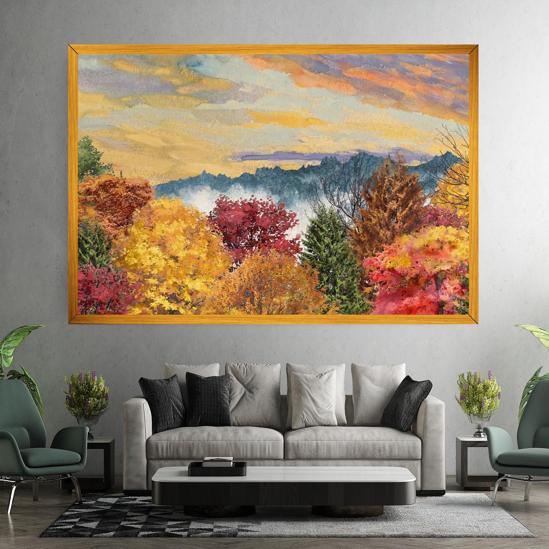 Tablou Canvas Mix Color Trees mockup 7