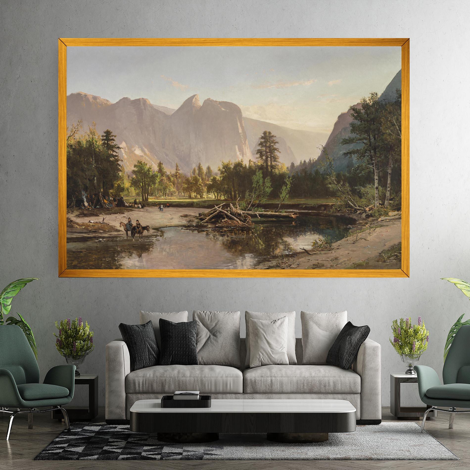 Tablou Canvas Small Lake Forest mockup 7