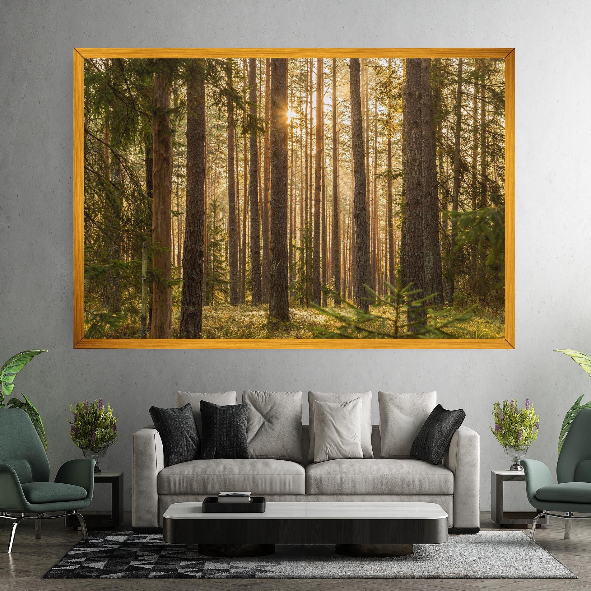 Tablou Canvas Sunrise Forest mockup 7