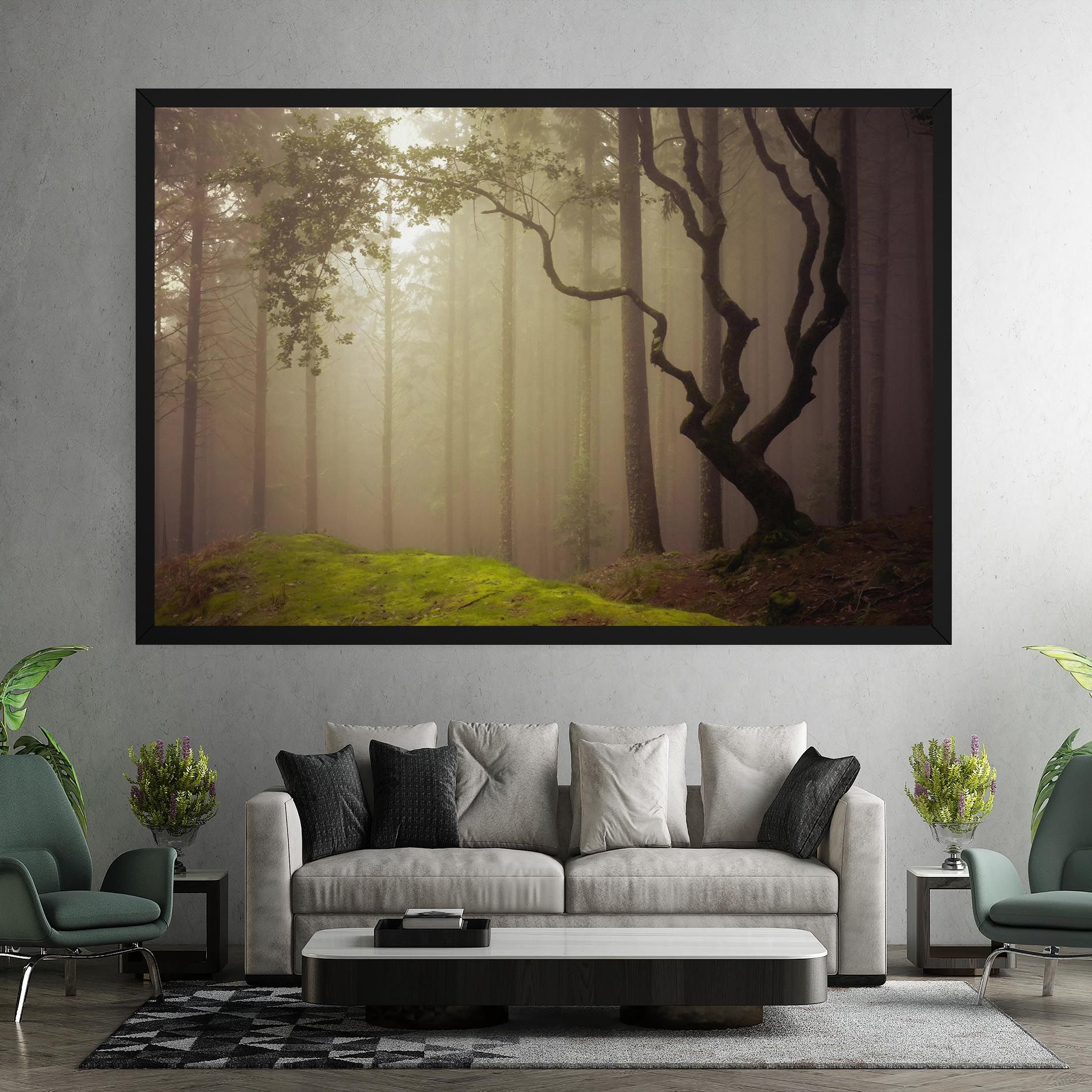 Foggy Tree Art mockup 7