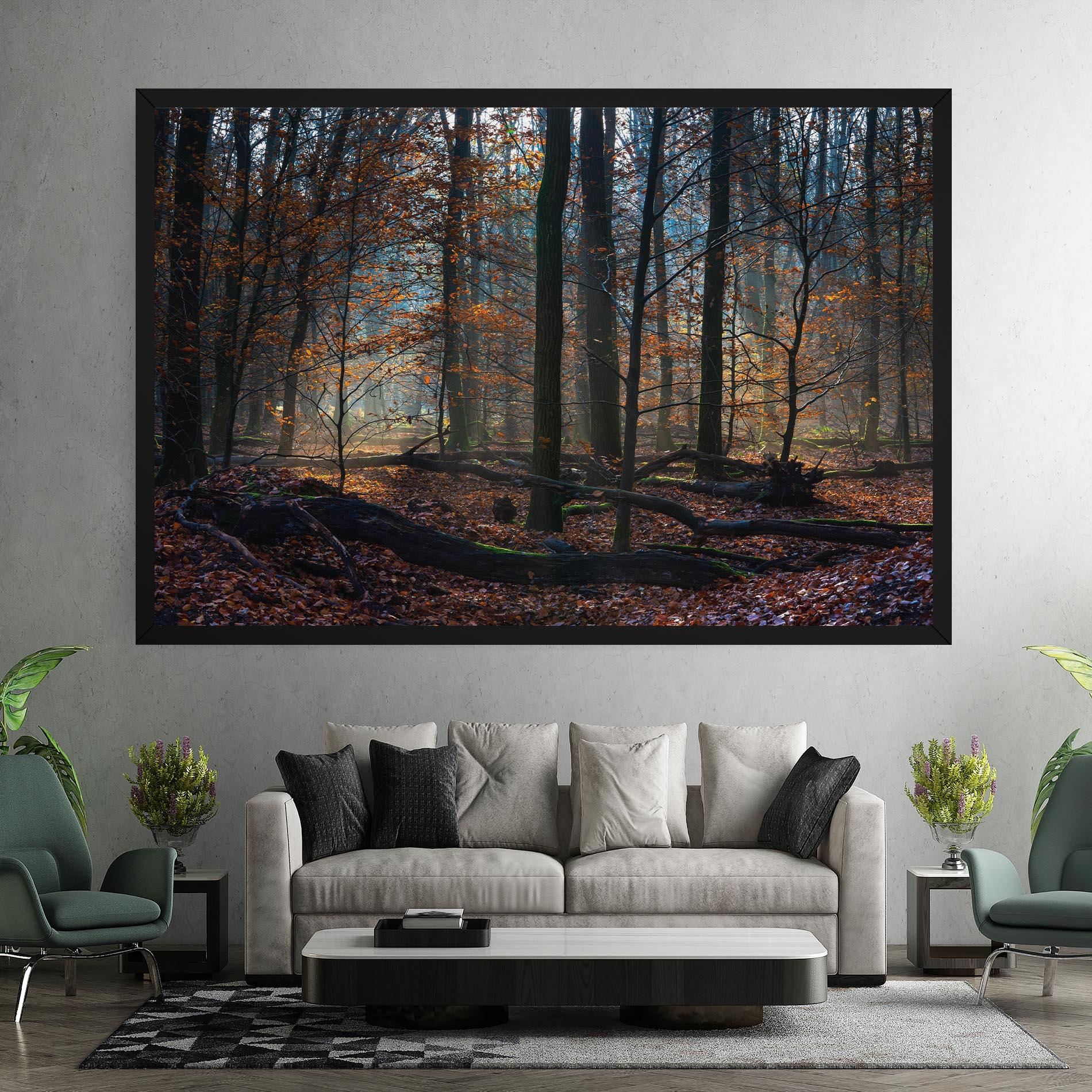 Tablou Canvas Forest Autumn Day mockup 7