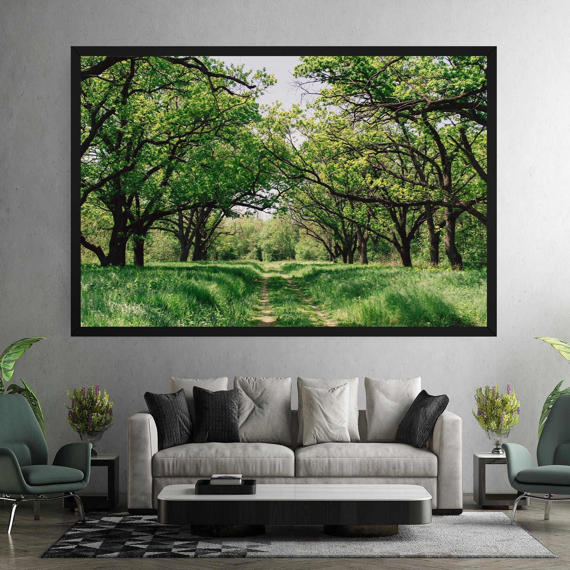 Tablou Canvas Forest Green Path mockup 7