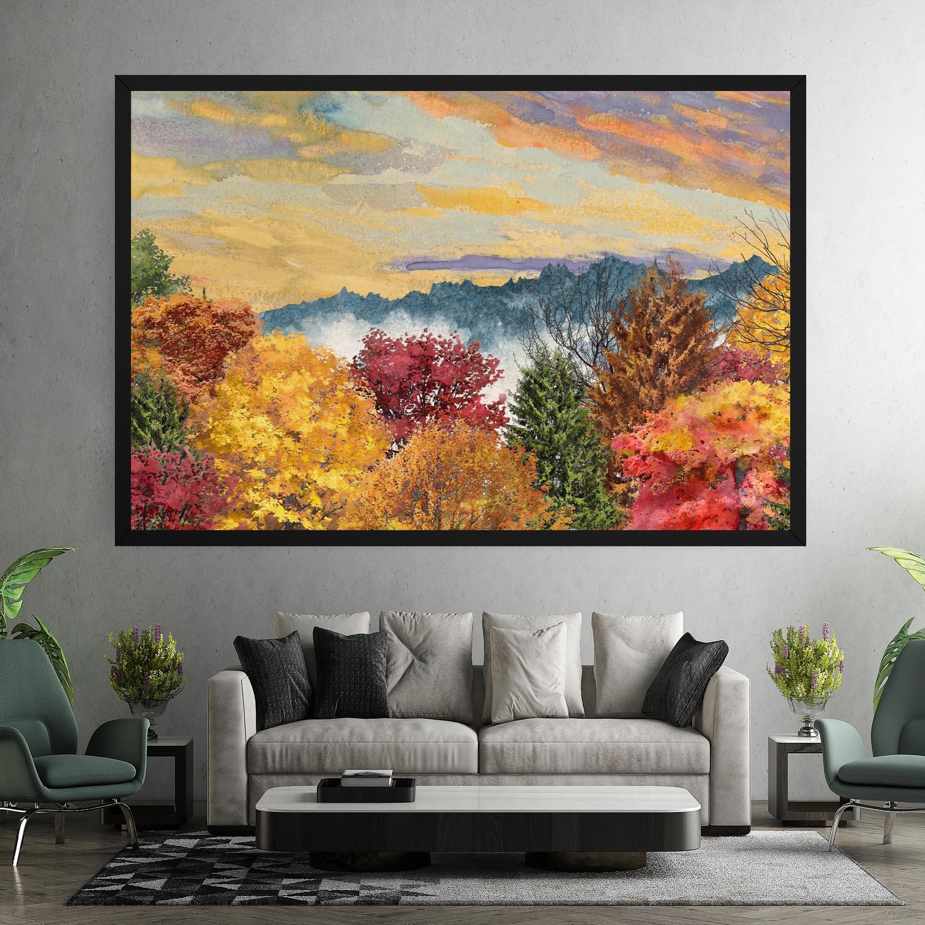 Tablou Canvas Mix Color Trees mockup 7