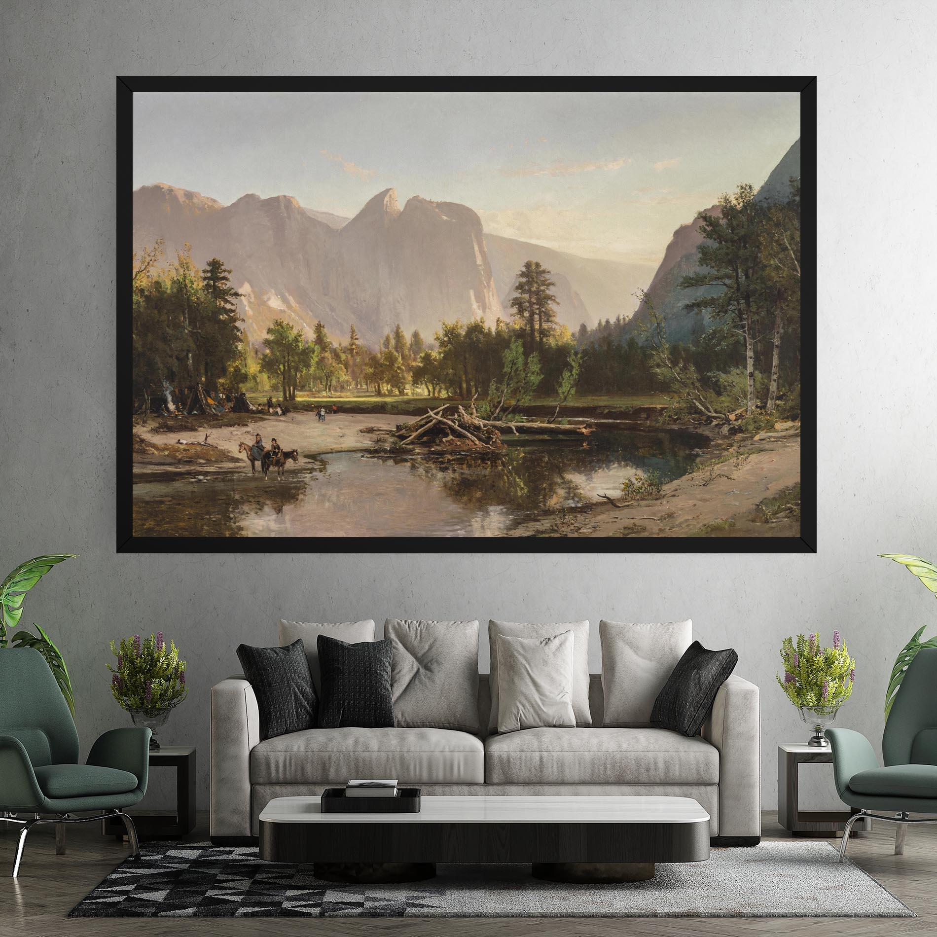 Tablou Canvas Small Lake Forest mockup 7