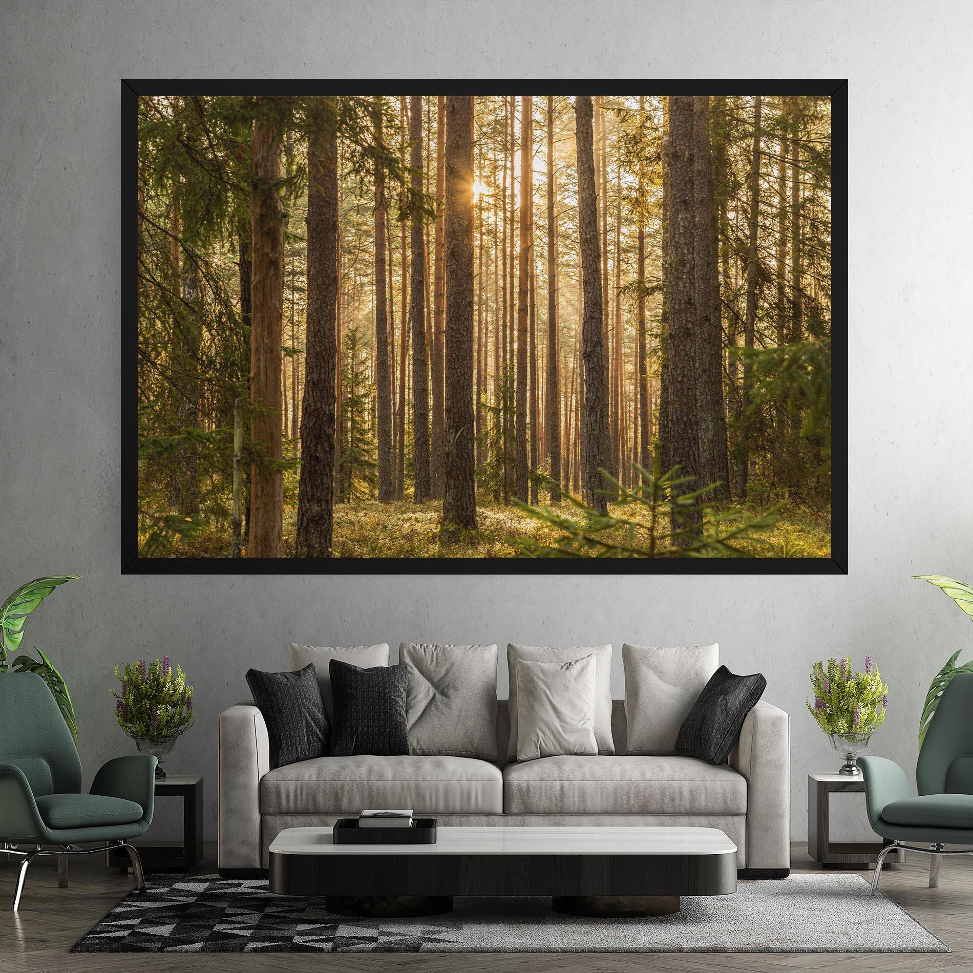 Tablou Canvas Sunrise Forest mockup 7