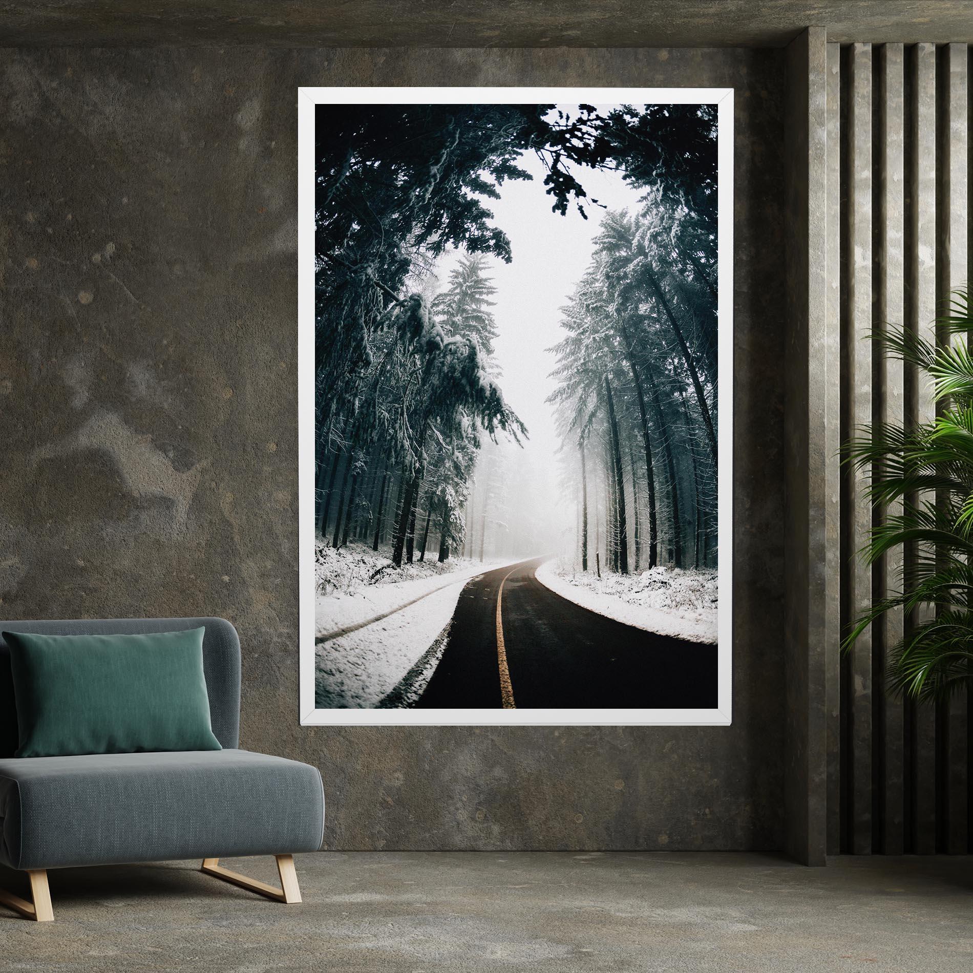 Tablou Canvas Snow Road Dorest mockup 7